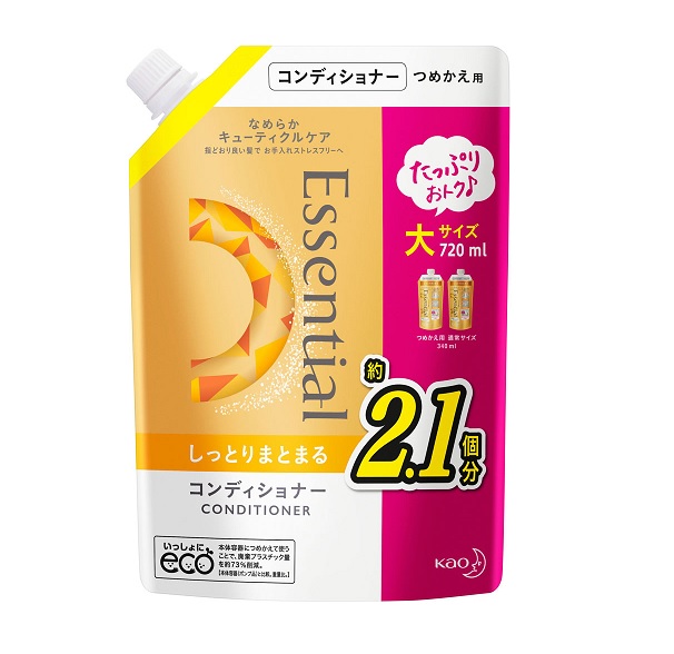 【１０個仕掛ける】 名取り草 エッセンシャル しっとりまとまる コンディショナー つめかえ 720ml×１０個仕掛ける【置き目品】 リンス・コンディショナー-美容・コスメ・香水