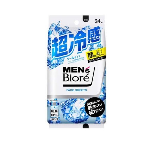 【３０個セット】 花王 メンズビオレ フェイスシート クールタイプ(34枚入)×３０個セット【正規品】