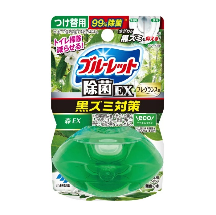【４８個セット】【１ケース分】 小林製薬 液体ブルーレット おくだけ除菌EX フレグランス 付け替え 森EX(67ml)&times;４８個セット　１ケース分　【正規品】｜キュー バザール
