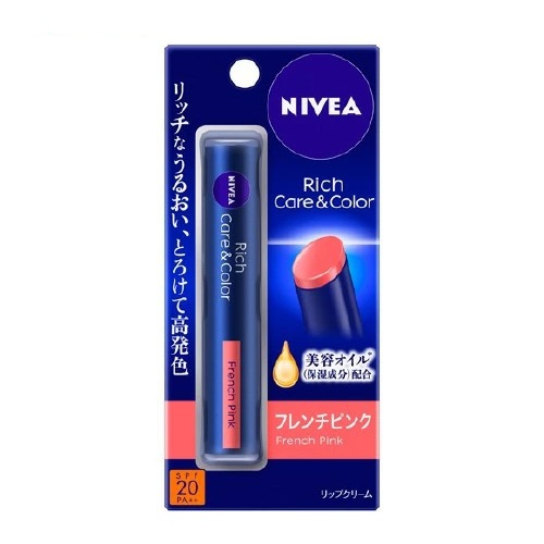 【３０個セット】 花王 ニベア リッチケア＆カラーリップ フレンチピンク(2g)×３０個セット【正規品】
