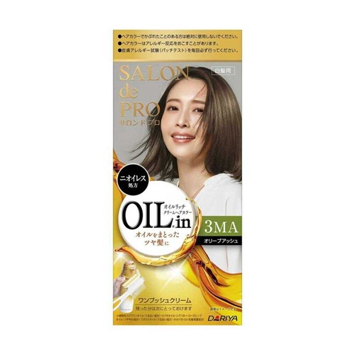 【１０個セット】 ダリヤ サロンドプロ オイルリッチクリーム ヘアカラー 白髪用 オリーブアッシュ3MA(56g+44g)×１０個セット【正規品】