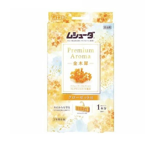 【30個セット】 エステー ムシューダ プレミアムアロマ クローゼット用 金木犀(3個入)×30個セット【正規品】【k】【mor】【ご注文後発送までに2週間前後頂戴する場合がございます】