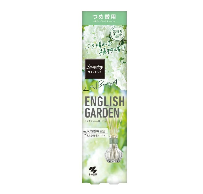 【３０個仕掛ける】 小林製薬 サワデー 香るStick ラ・胸花 イングリッシュ庭園 詰め替え(70ml)×３０個仕掛ける【置き目品】