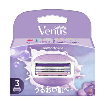 【５個セット】 ヴィーナス コンフォートグライド うるおい肌へ スミレの香り 女性用カミソリ 替刃(3個入)×５個セット【正規品】