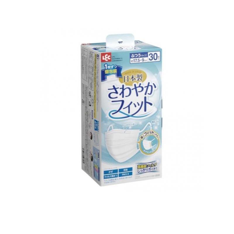 【30個セット】 レック不織布 マスク さわやかフィット ふつうサイズ 幅広ゴム (30枚入)×30個セット【正規品】|キュー バザール
