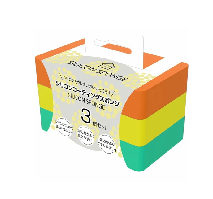 【１４４個セット】【１ケース分】 トレードワン シリコンコーティングスポンジ(3個入)×１４４個セット　１ケース分【正規品】【mor】【ご注文後発送までに3週間前後頂戴する場合がございます】