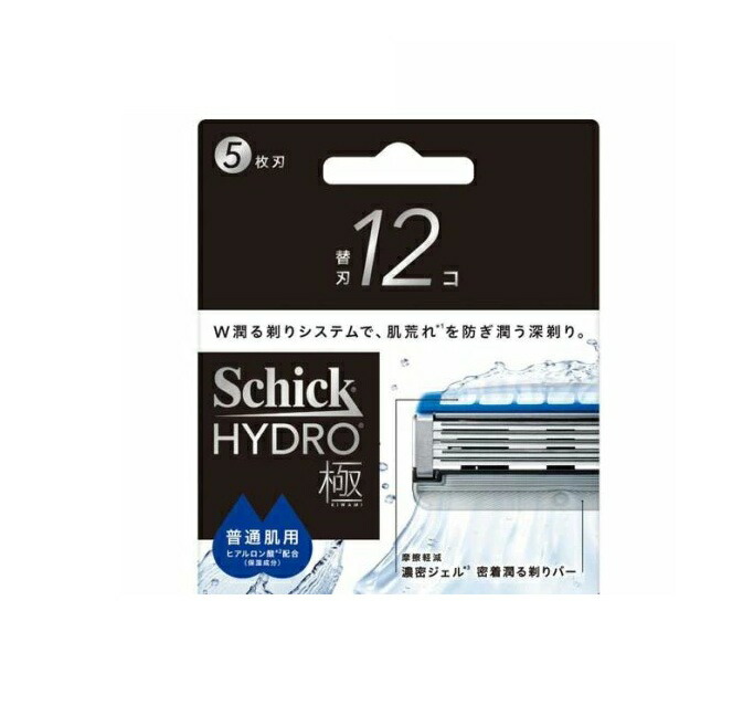 【５個セット】 シック ハイドロ極 普通肌 替刃(12個入)&times;５個セット【正規品】【k】【ご注文後発送までに2週間前後頂戴する場合がございます】｜キュー バザール