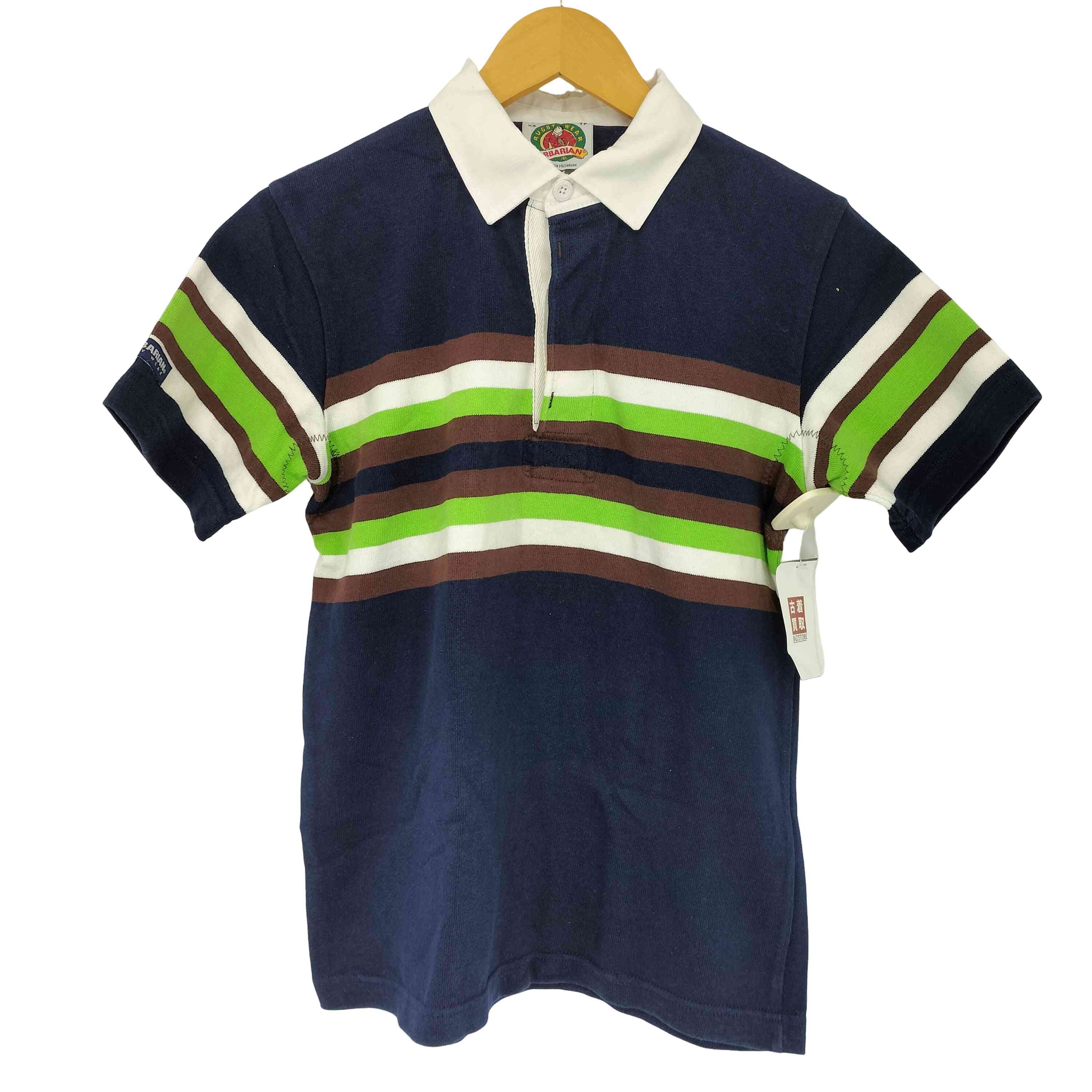 楽天市場】古着 Barbarian バーバリアン ボーダー 長袖 ラガーシャツ