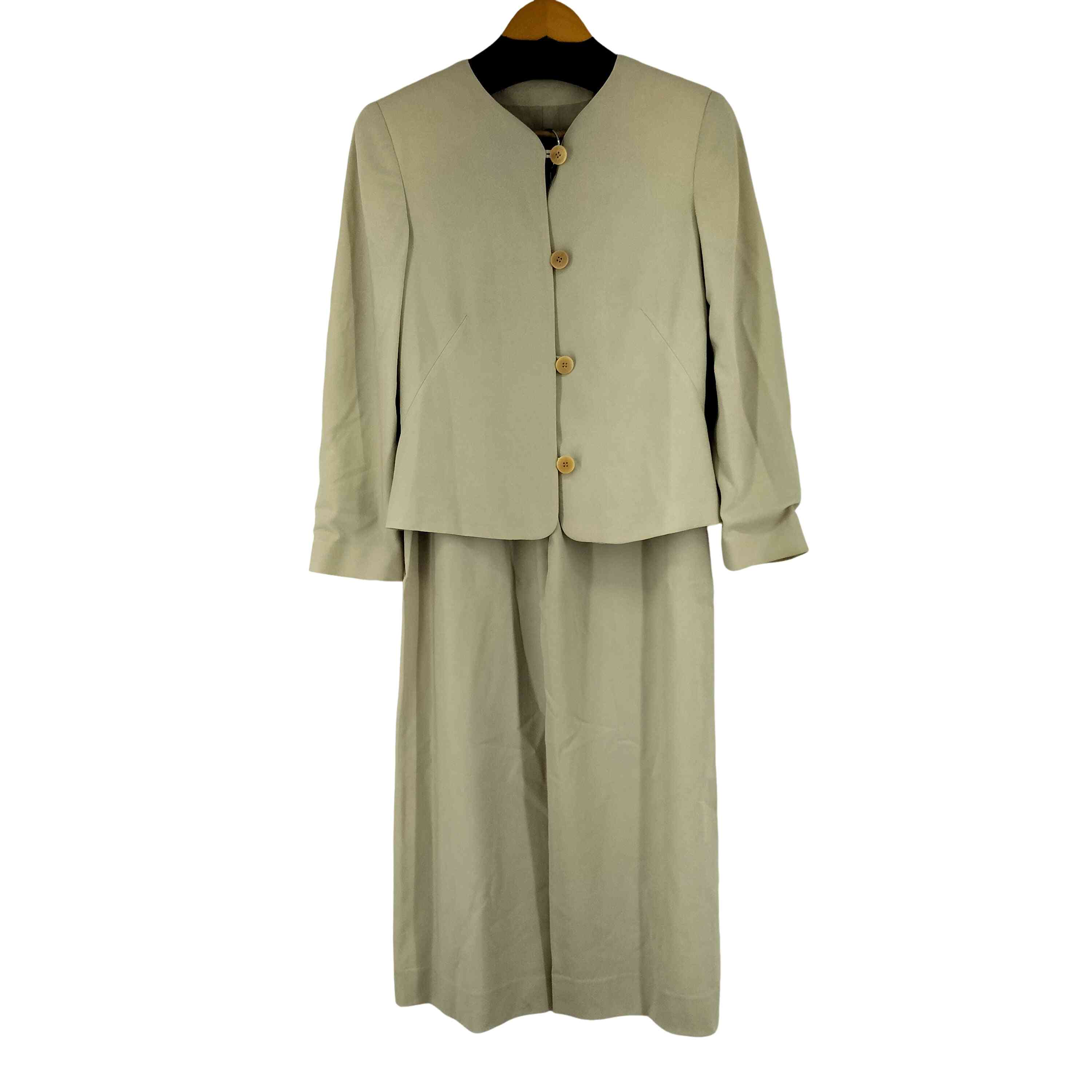【中古】ジョルジオアルマーニ Giorgio Armani 否色つや上衣 広広としたスラックス セットアップ レディース  42
