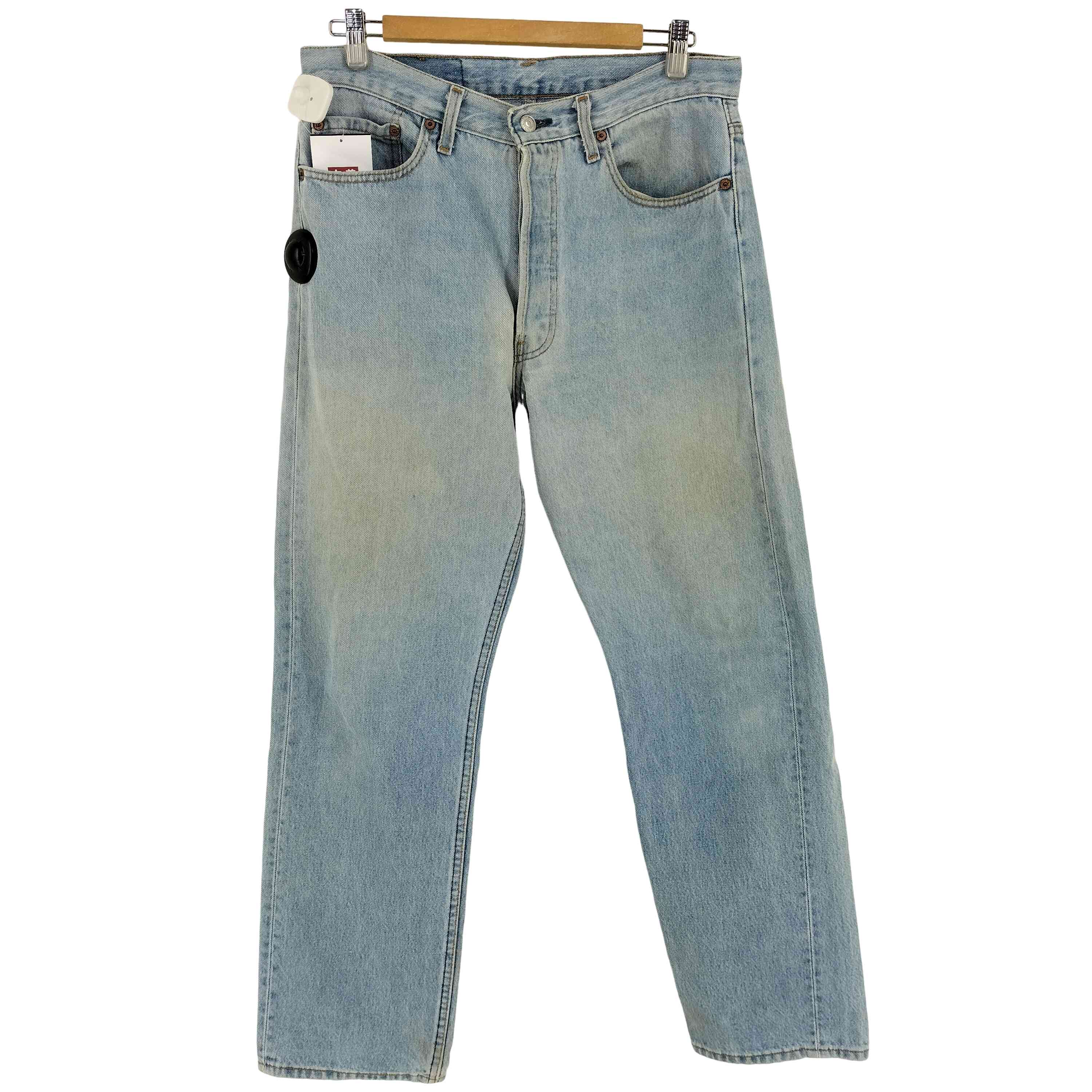 【中古】リーヴァイズジーンズ Levis 90s USA製 名取り草裏520目じるし 501XX 名取り草飛球 ジーンズズボン下 メンズ  W34