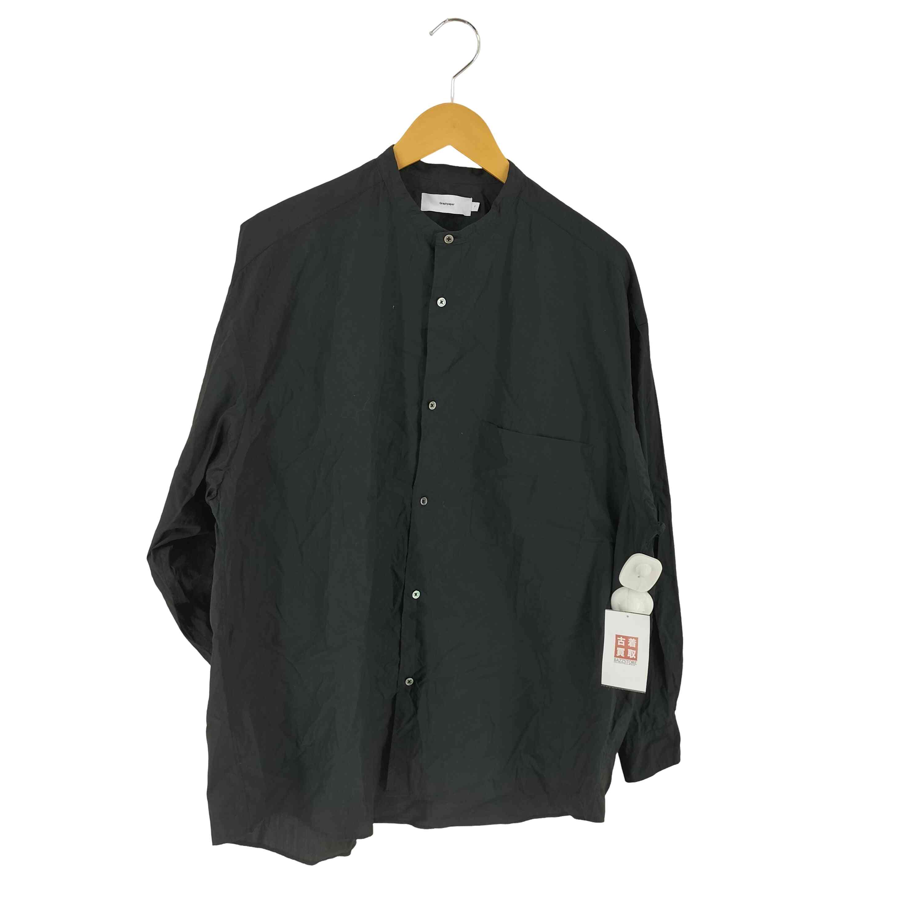 【中古】グラフペーパー Graphpaper Broad L/S Oversized Band Collar Shirt メンズ FREE