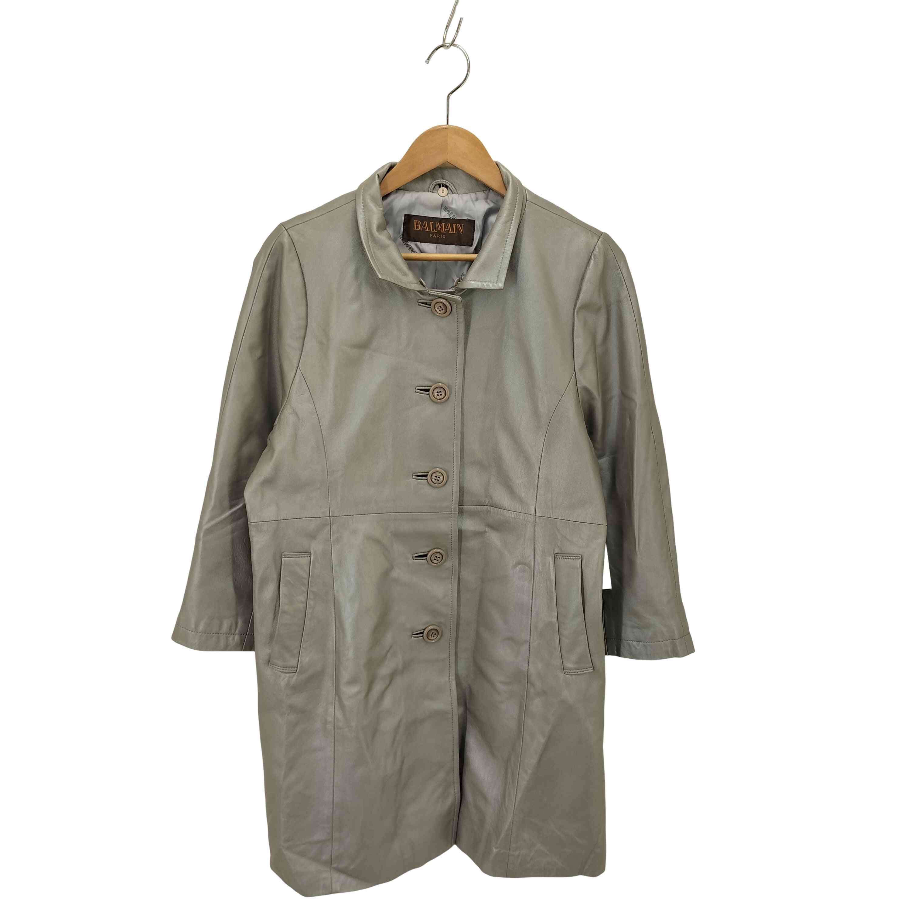 楽天市場】BALMAIN PARIS バルマン レザーコート 良好 13 ブラック 羊