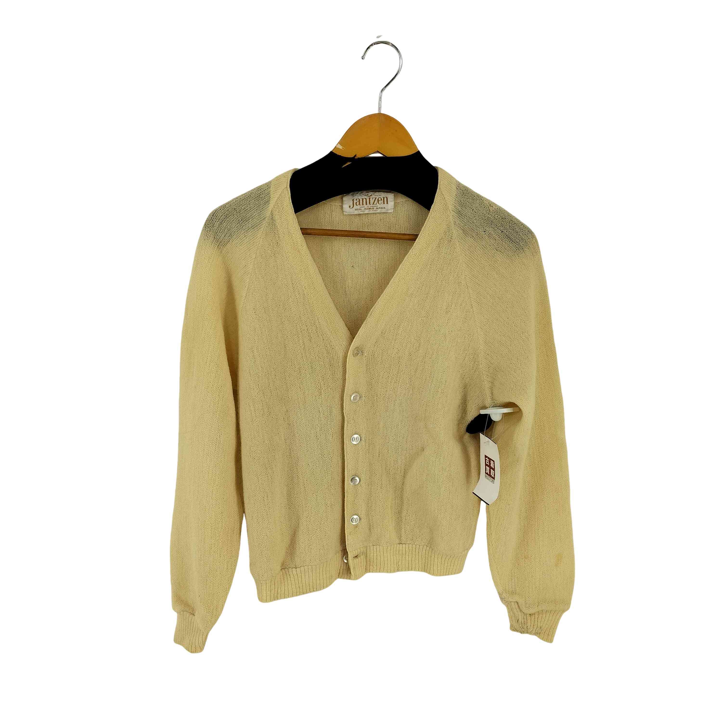 Jantzen 幾何学 モヘア ニット カナダ製 2XLグレー カーディガン Jantzen 幾何学 モヘア ニット カナダ製 2XLグレー カーディガン