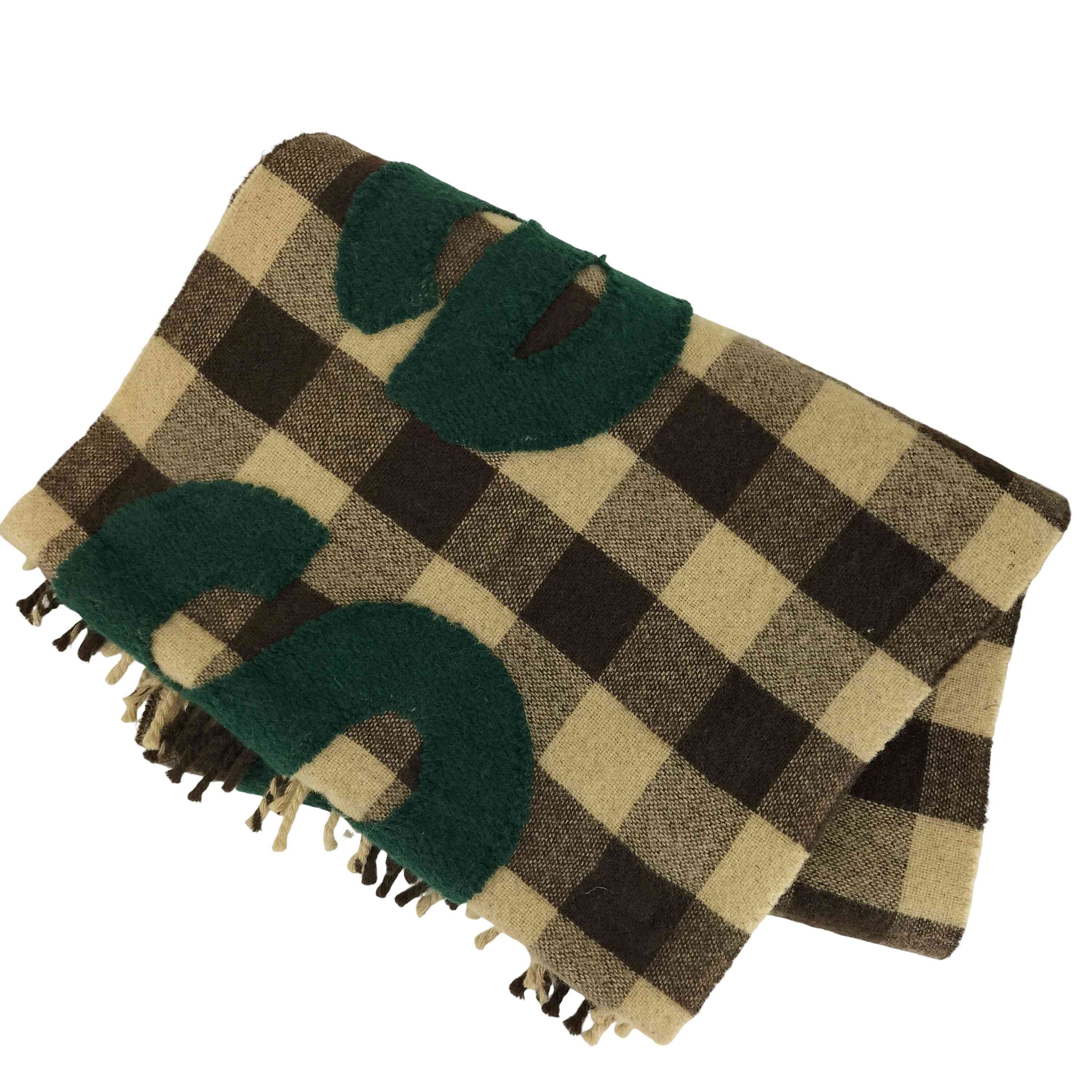 【中古】アクネストゥディオズ ACNE STUDIOS Multicolor Checkered Logo Wool Scarf レディース 書きあらわす無