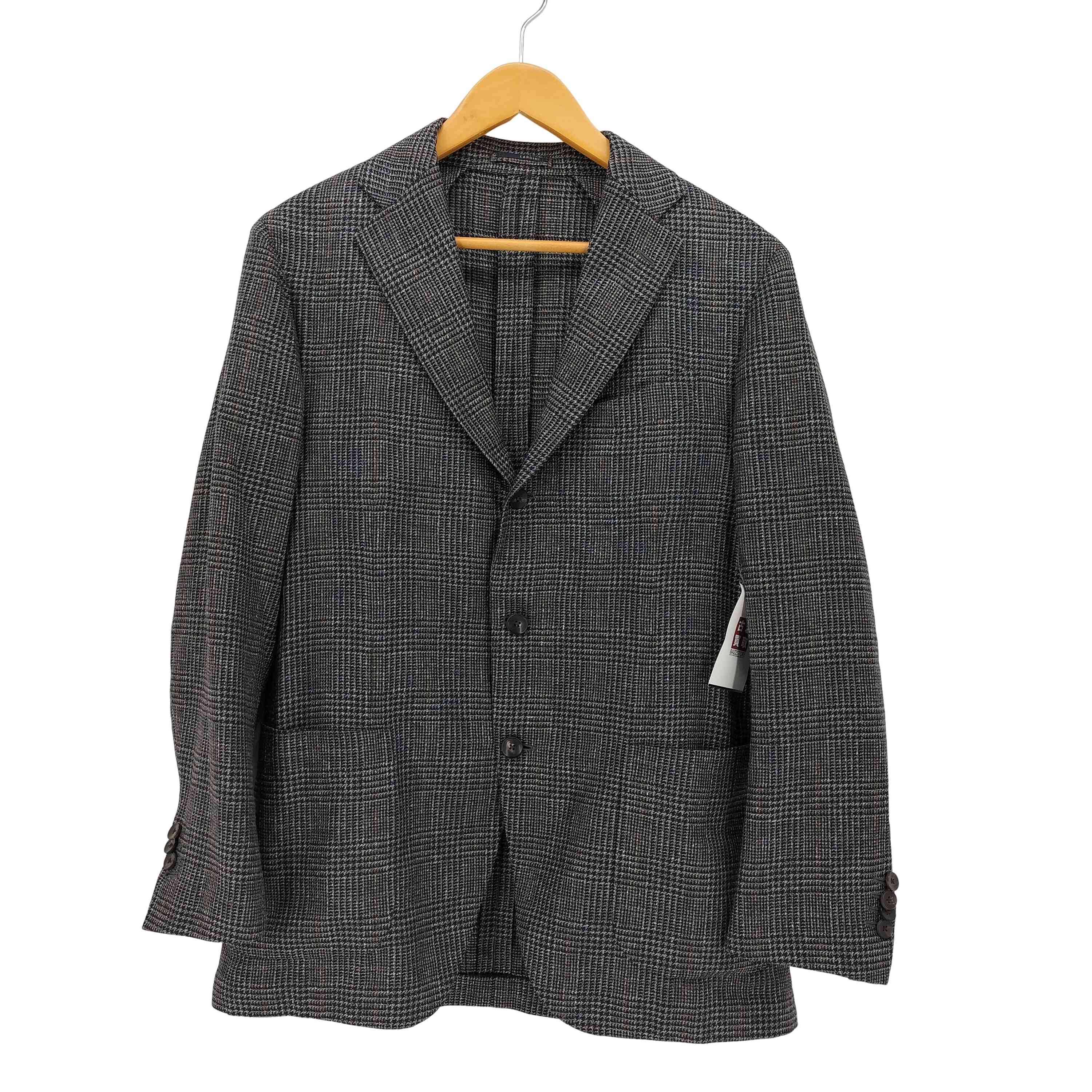 【中古】ラルディー二 LARDINI 段返り3B グレンチェックシルクテーラートドジャケット JM0526AQ メンズ 50 18,208円