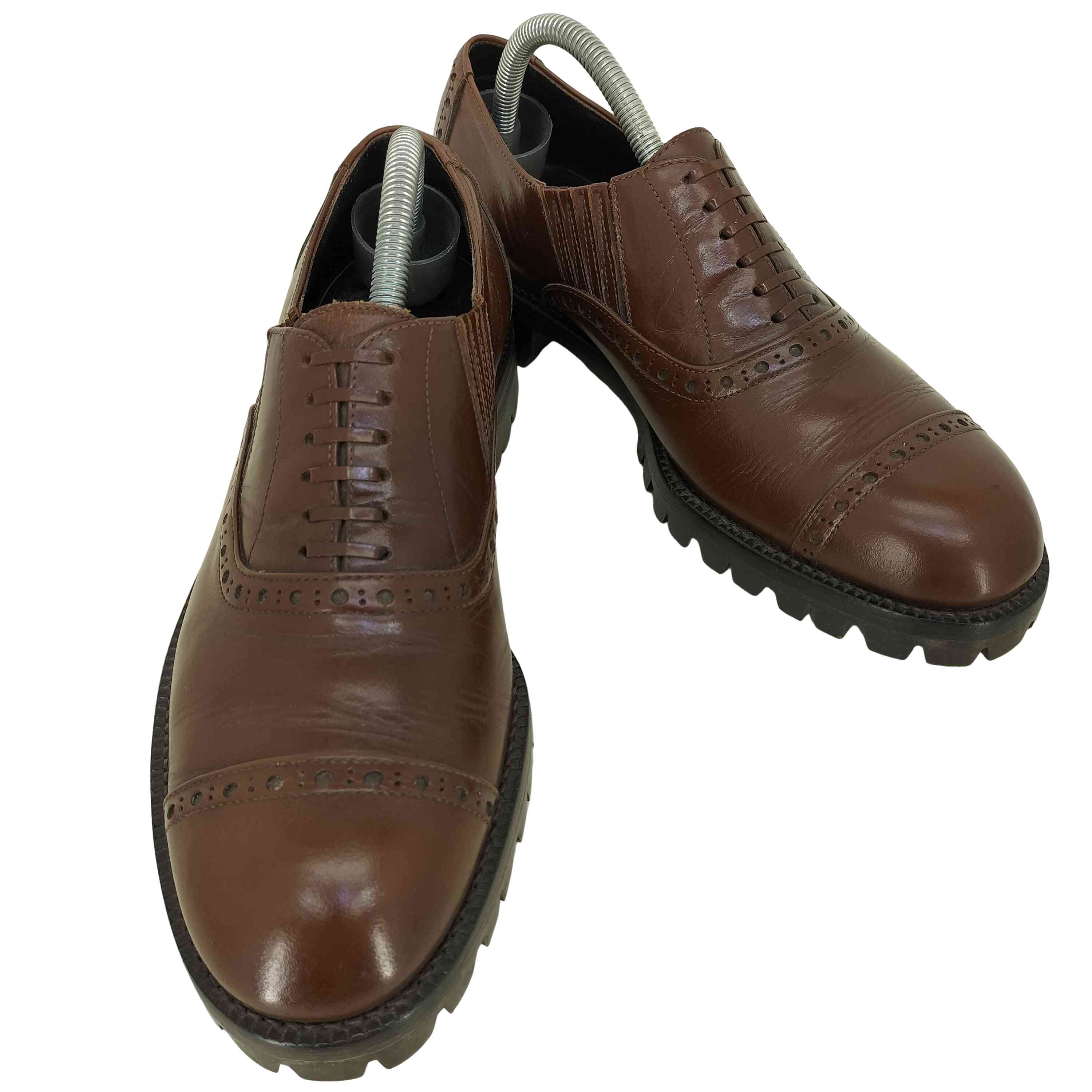 【中古】コムデギャルソンオムプリュス COMME des GARCONS HOMME PLUS トラックソール サイドゴアストレートチップサドルシューズ メンズ 25