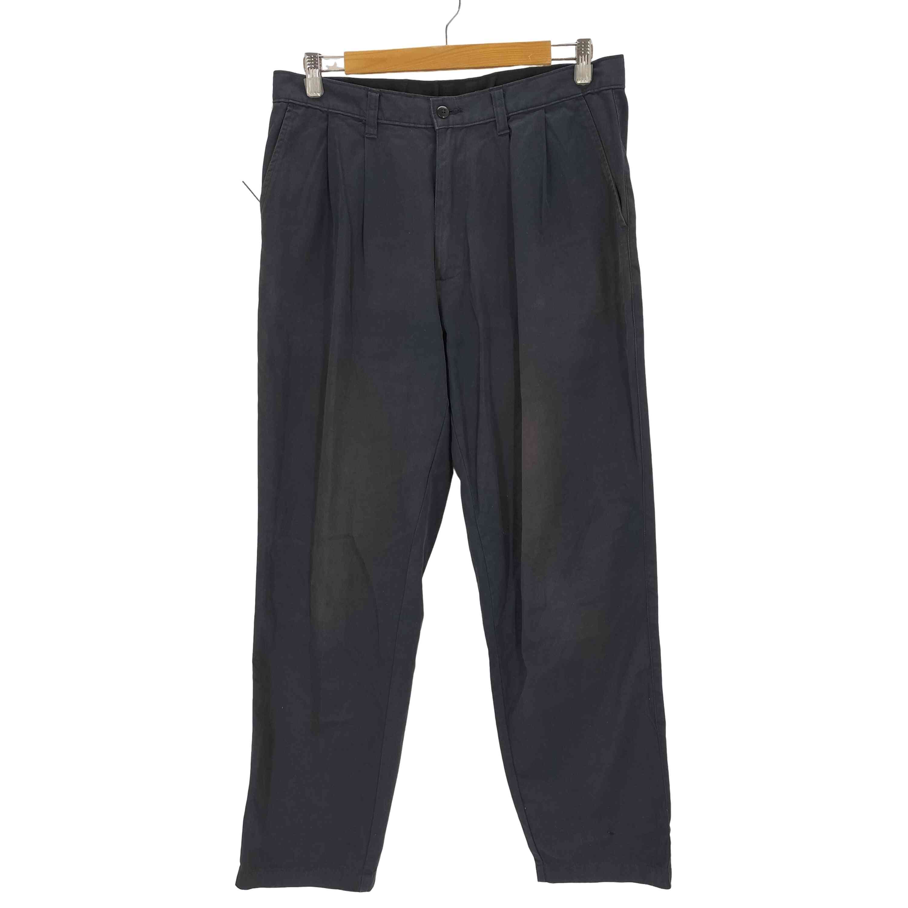 イートウツ E.TAUTZ ネイビー チノパン チノトラウザーズ PLEATED CHINO - WUNDER