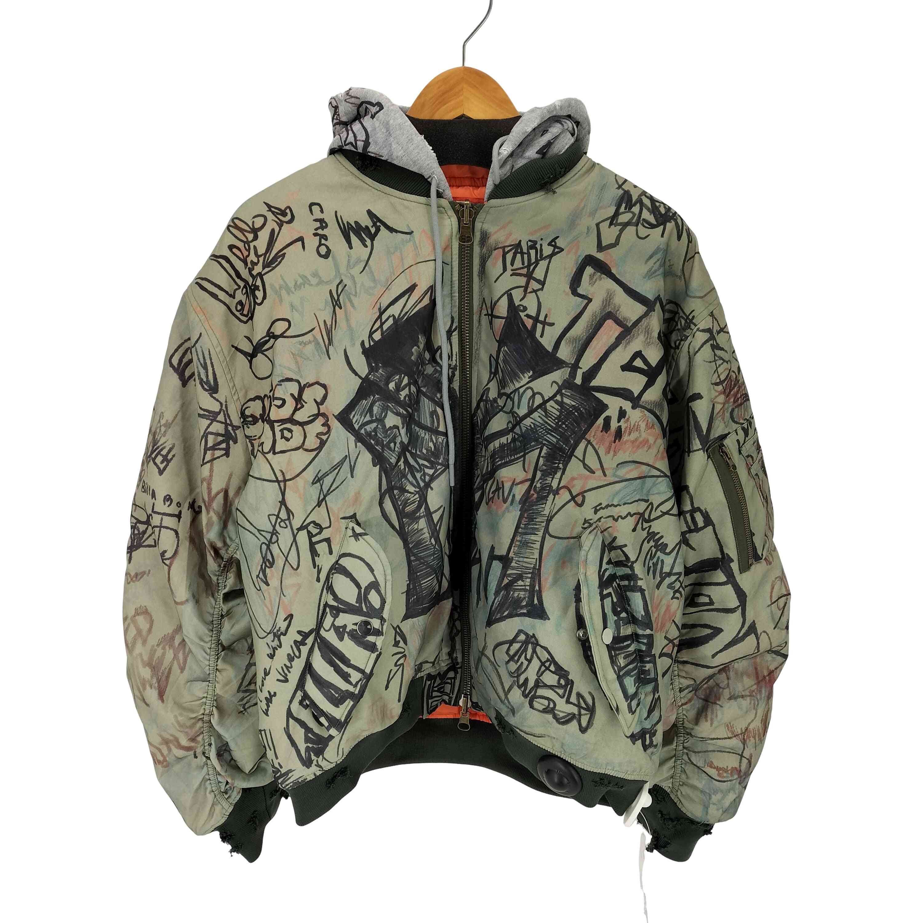 【中古】ユーズドフルギ USED古着 {{MOWALOLA}} Graffiti Bomber  メンズ import：L