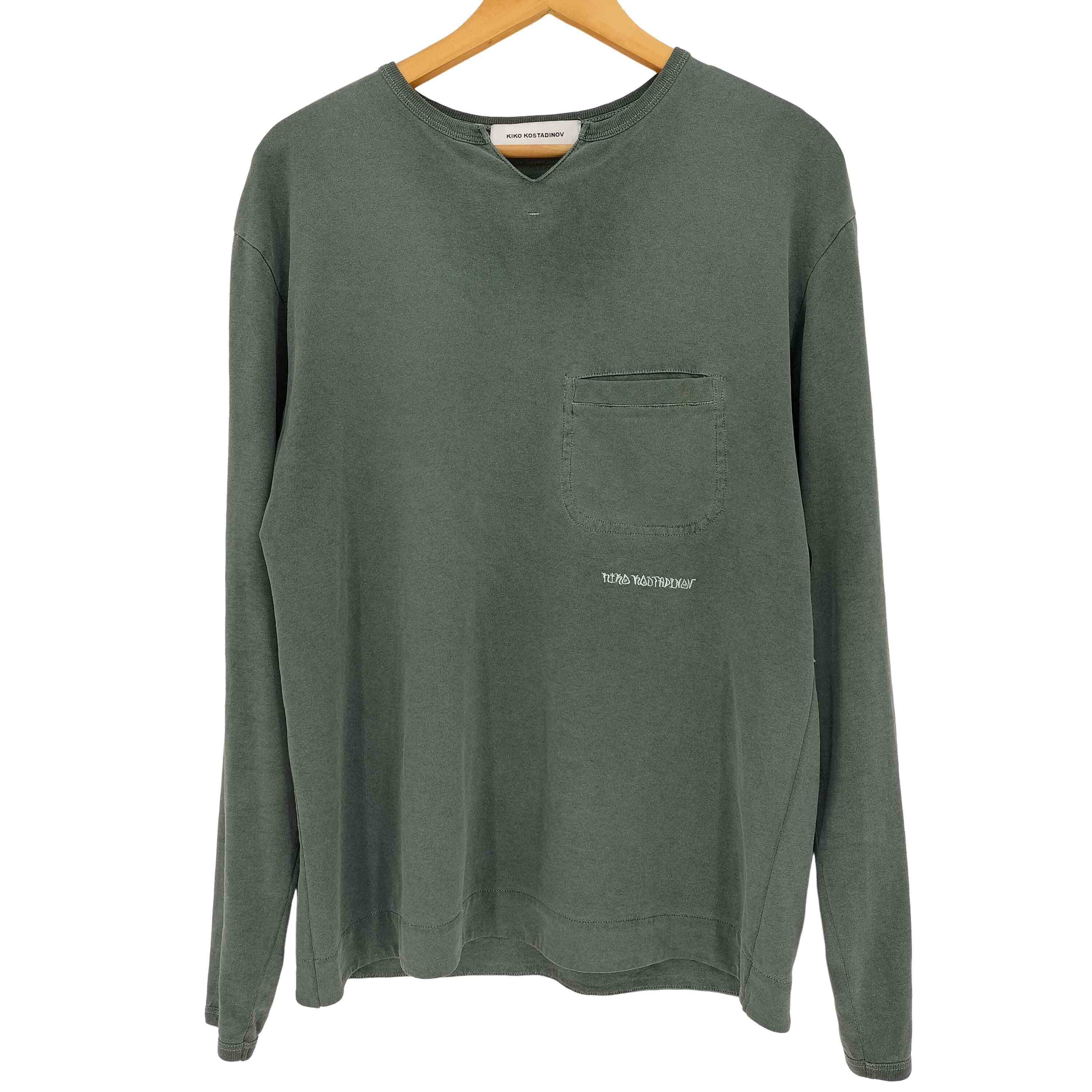 【中古】キココスタディノフ KIKO KOSTADINOV 25ss DUENEZ APPLIQUE TOP WASHED GREEN メンズ EUR：48
