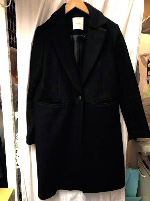 Clane クラネ チェスターコート レディース 黒系 1 ボックスチェスターコート 中古 ブランド古着バズストアbazzstore Brezzasushi Ee