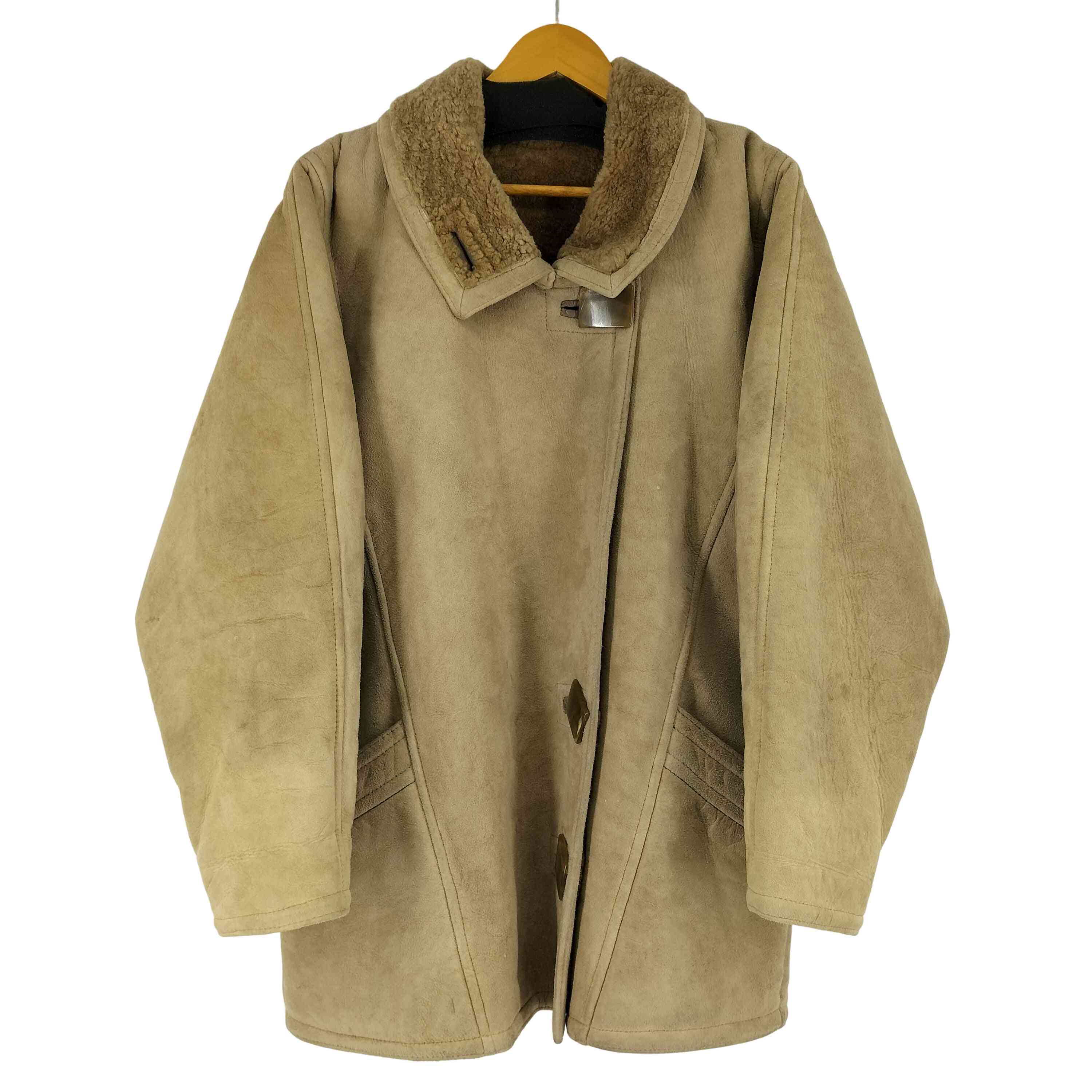 楽天市場】【中古】【古着】 リアルムートンジャケット Mサイズ位 羊革
