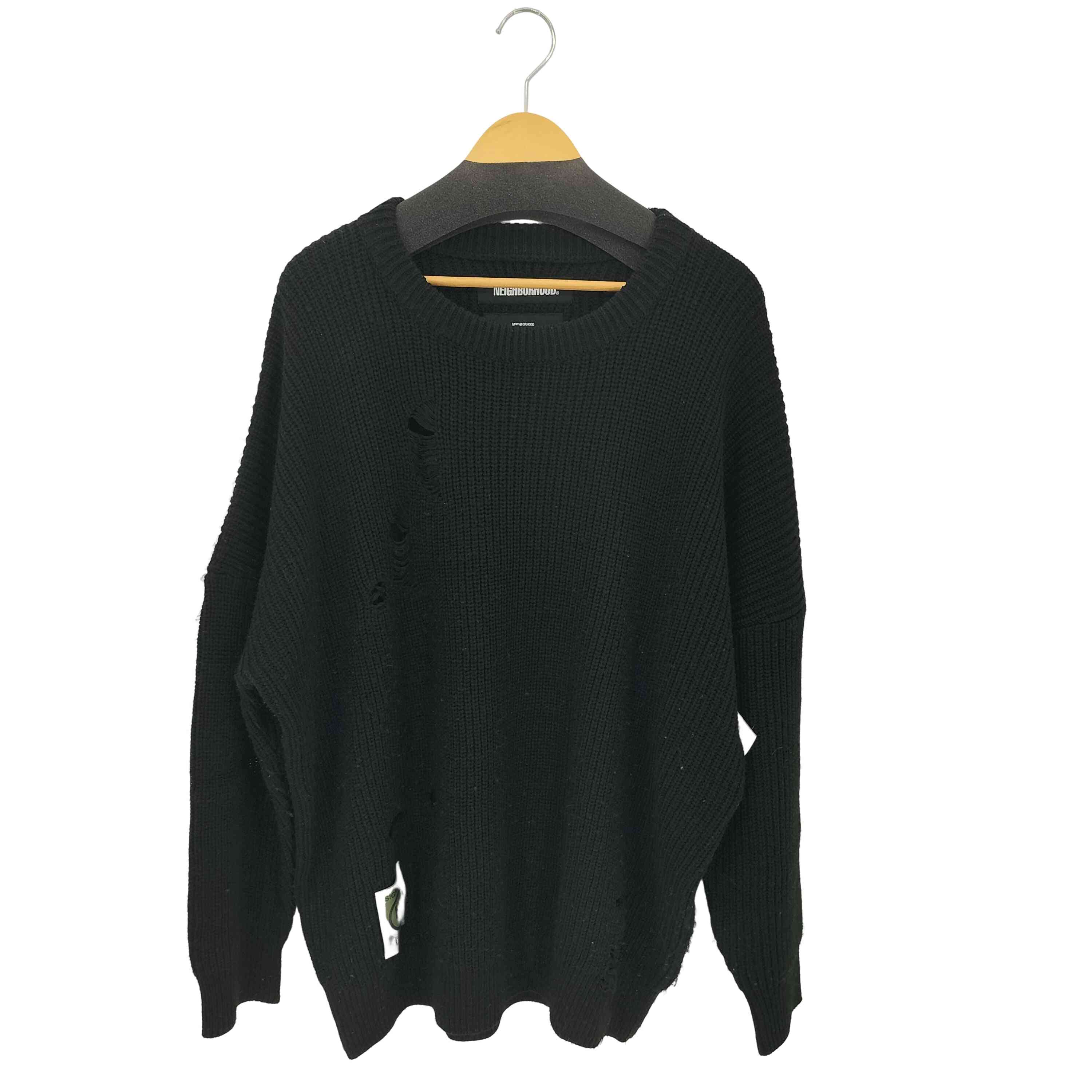 【中古】ネイバーフッド NEIGHBORHOOD SAVAGE CREW / A-KNIT . LS メンズ  L