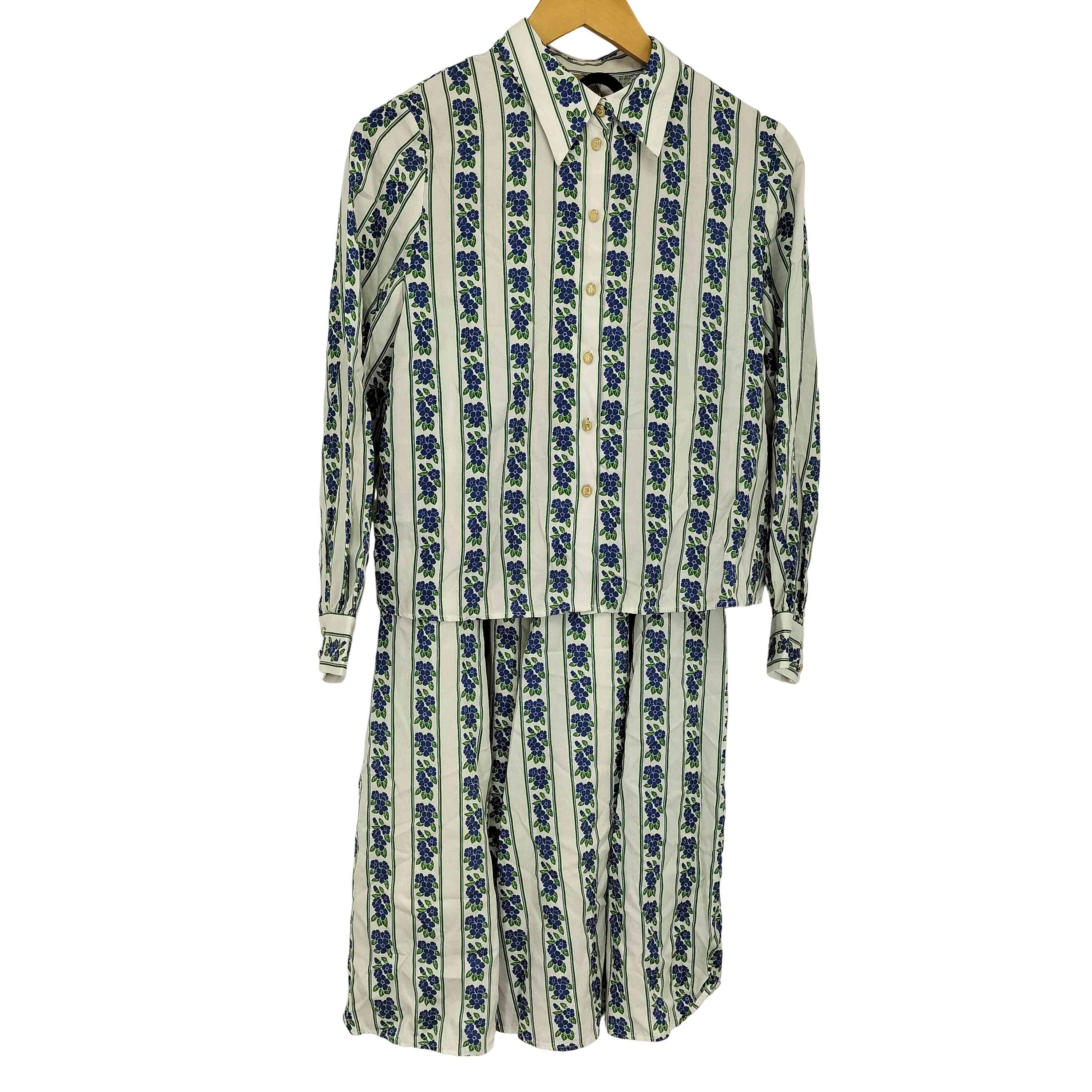 【中古】トゥエンティーズ Tnewties 本棚に隠された通路 ストライプ 花柄 セットアップ レディース S/S｜BAZZSTORE ブランド古着バズストア