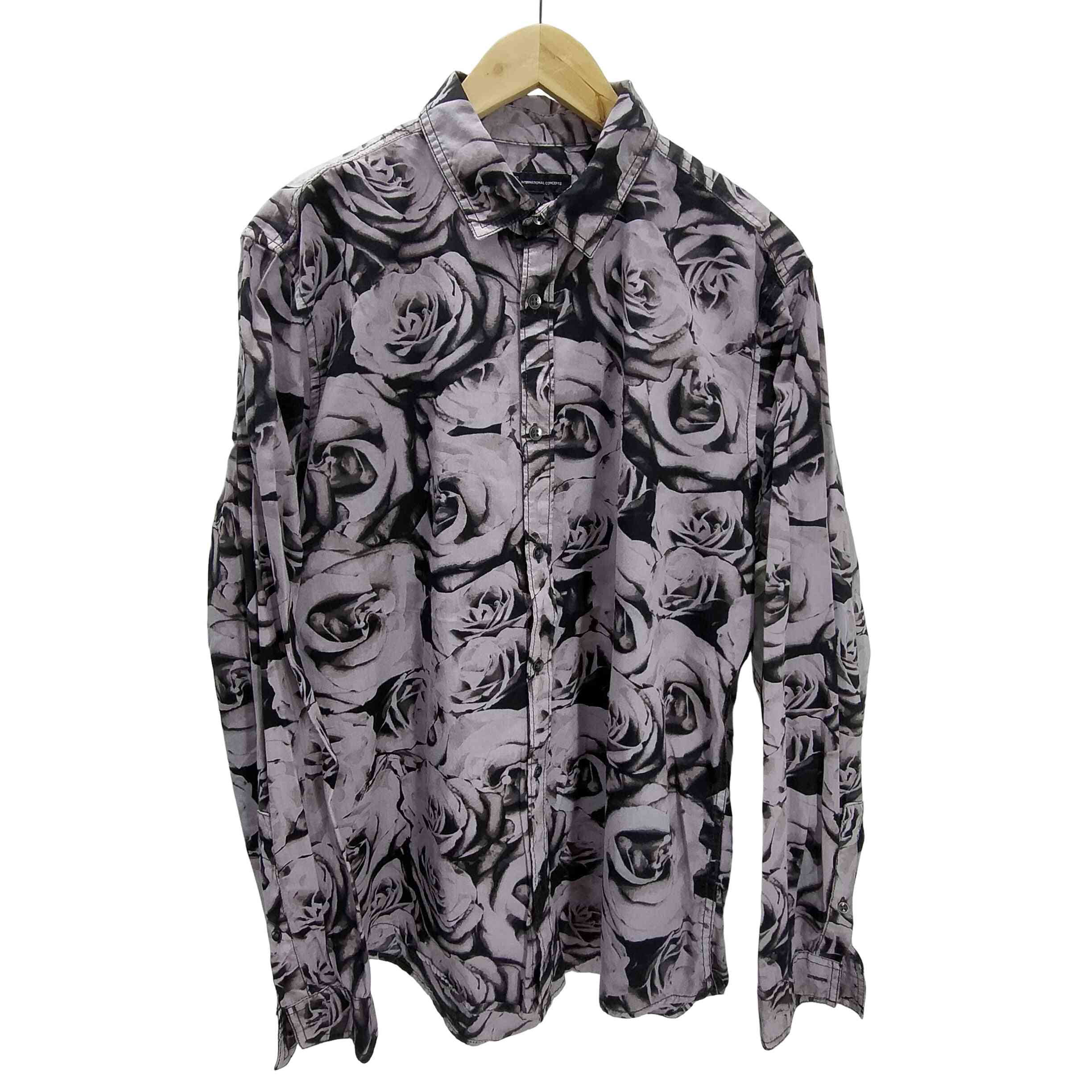 【中古】ユーズドフルギ USED古着 I・N・C INTERNATIONAL CONCEPTS バラ 花柄 L/S シャツ メンズ JPN：L