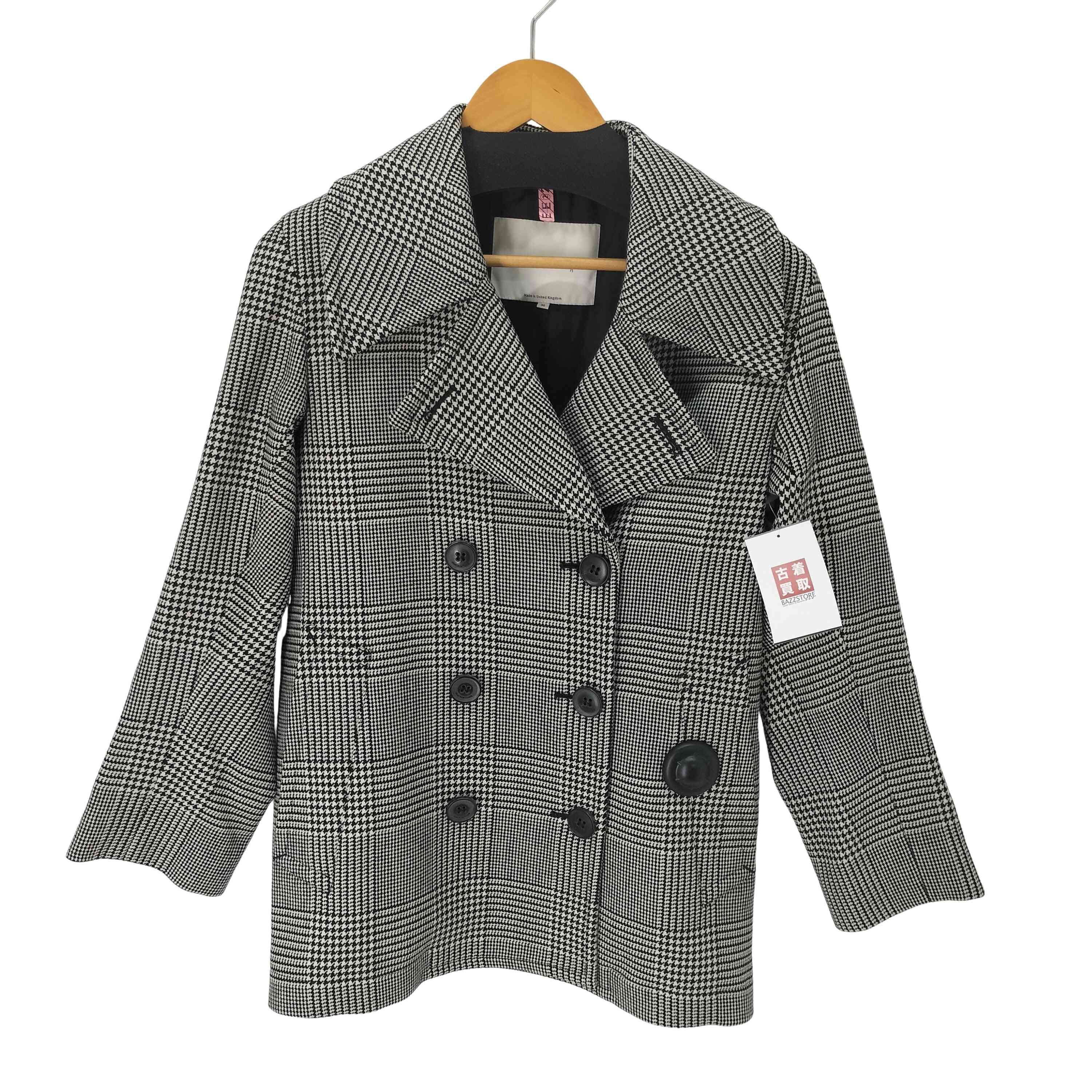 【中古】マッキントッシュ Mackintosh 千鳥格子柄 ピーコート レディース  30