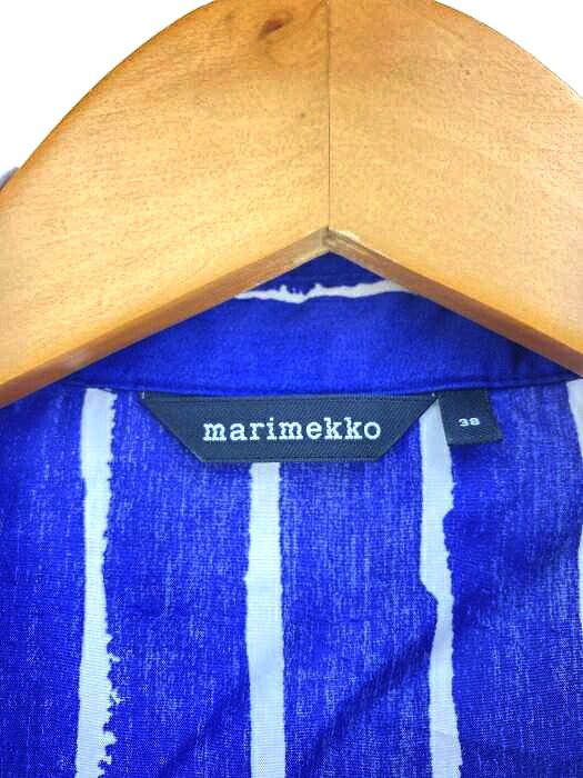 シャツワンピース Marimekko ブランド古着バズストア 相当 Bazzstore 白系 日本サイズ M L 青系 マリメッコ ワンピース シャツワンピース 中古 マリメッコ ワンピースシャツワンピース 相当 Piccolo シャツワンピース レディースjpn 38 Piccolo ブランド