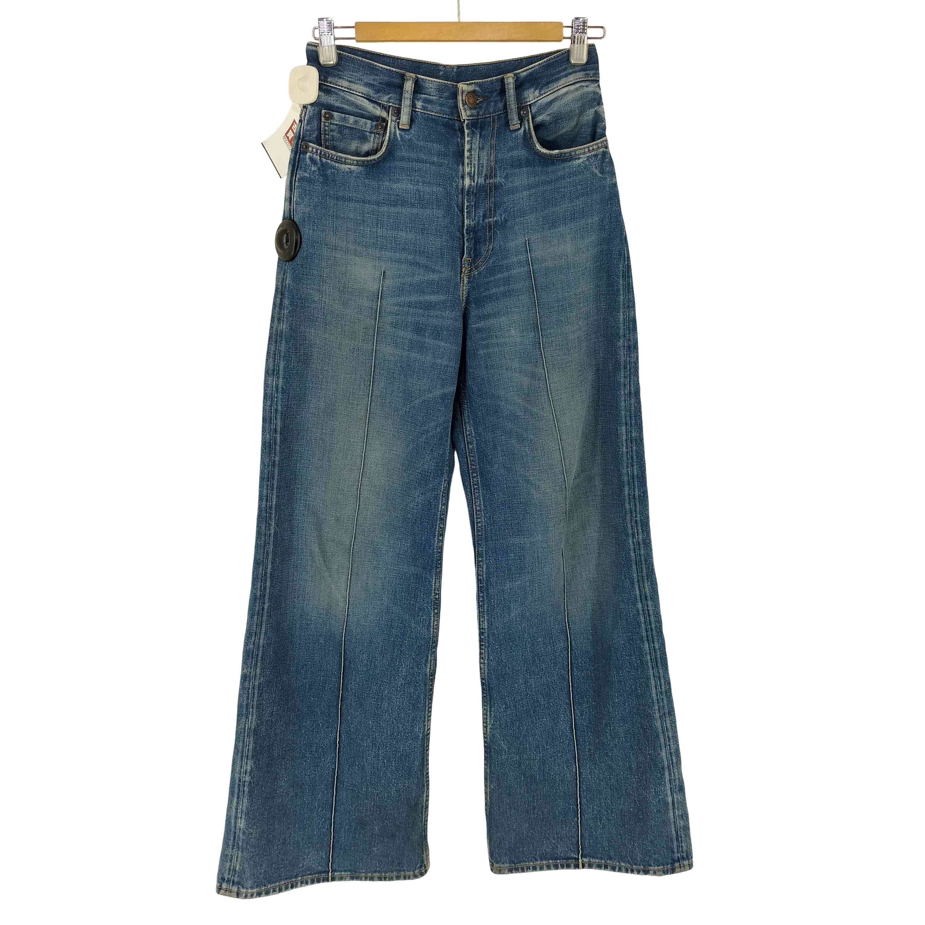 【中古】アクネストゥディオズ ACNE STUDIOS ワイドレッグ ピンタック バギーデニムパンツ レディース  24