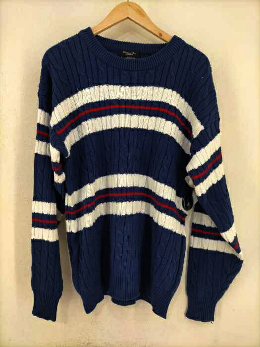 Christian Dior クリスチャンディオール ボーダーコットンニット メンズ トップス ニット セーター 中古 Stevankljuc Com