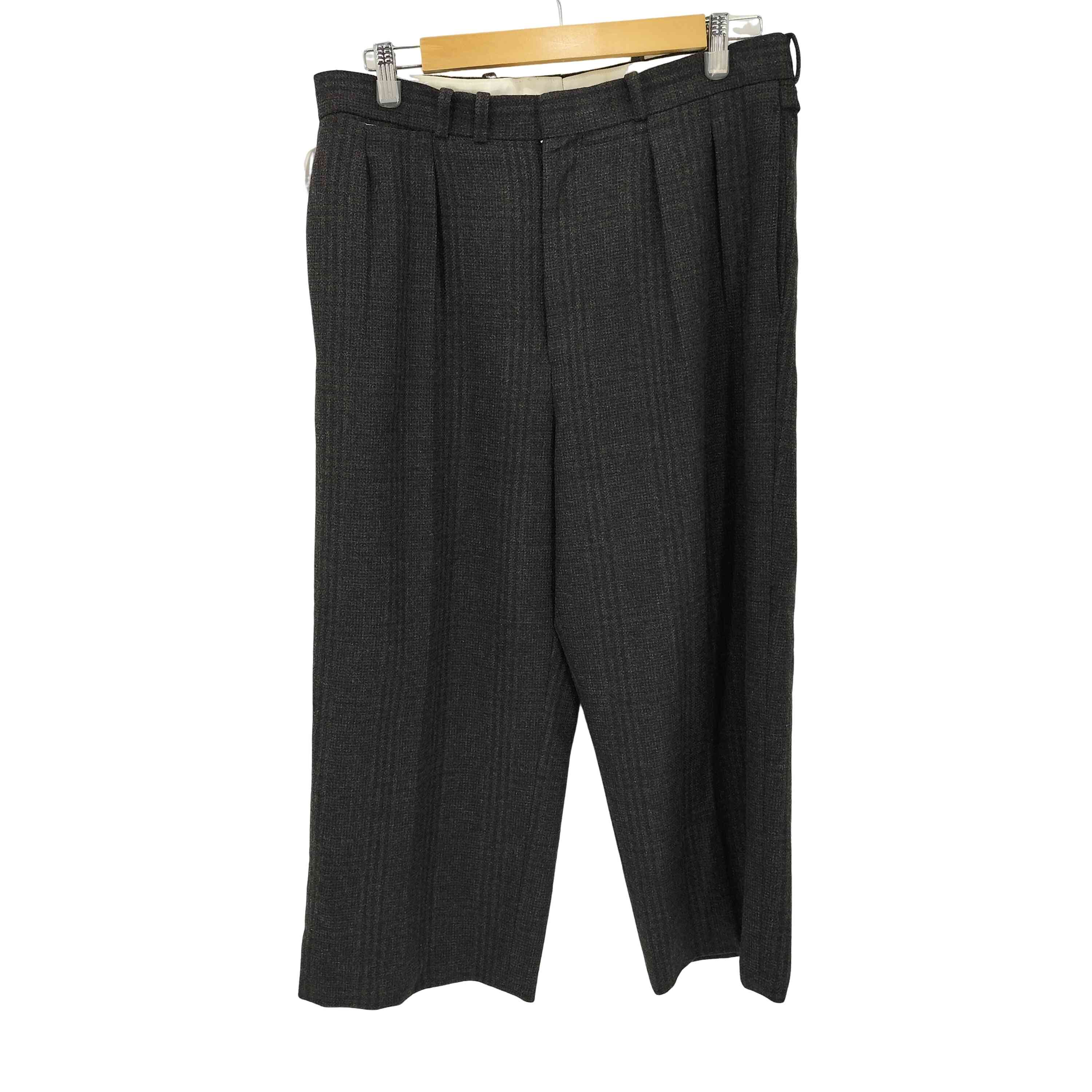 新品 レショップ LE 英国製生地グレンチェック柄 2プリーツパンツ 新品 レショップ LE 英国製生地グレンチェック柄 2プリーツパンツ