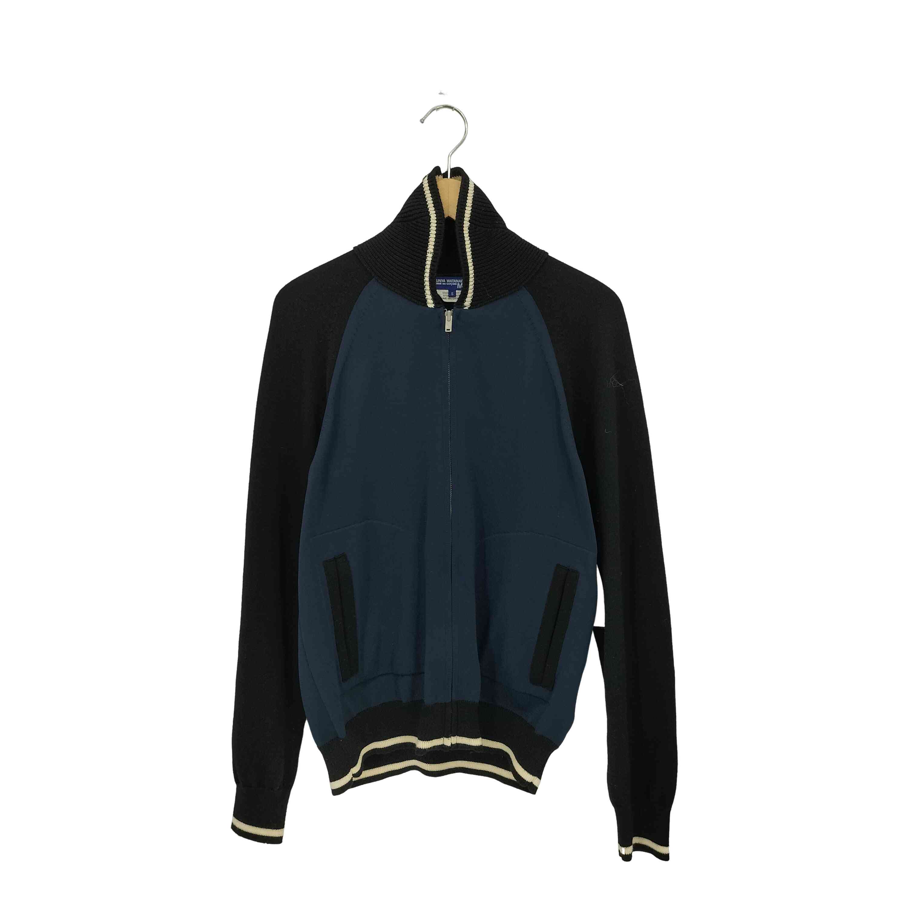 【中古】ジュンヤワタナベコムデギャルソンマン JUNYA WATANABE COMME des GARCONS MAN 17SS ウール エステル 天竺 イーグル刺繍 ニット地 スカジャン メンズ JPN：S