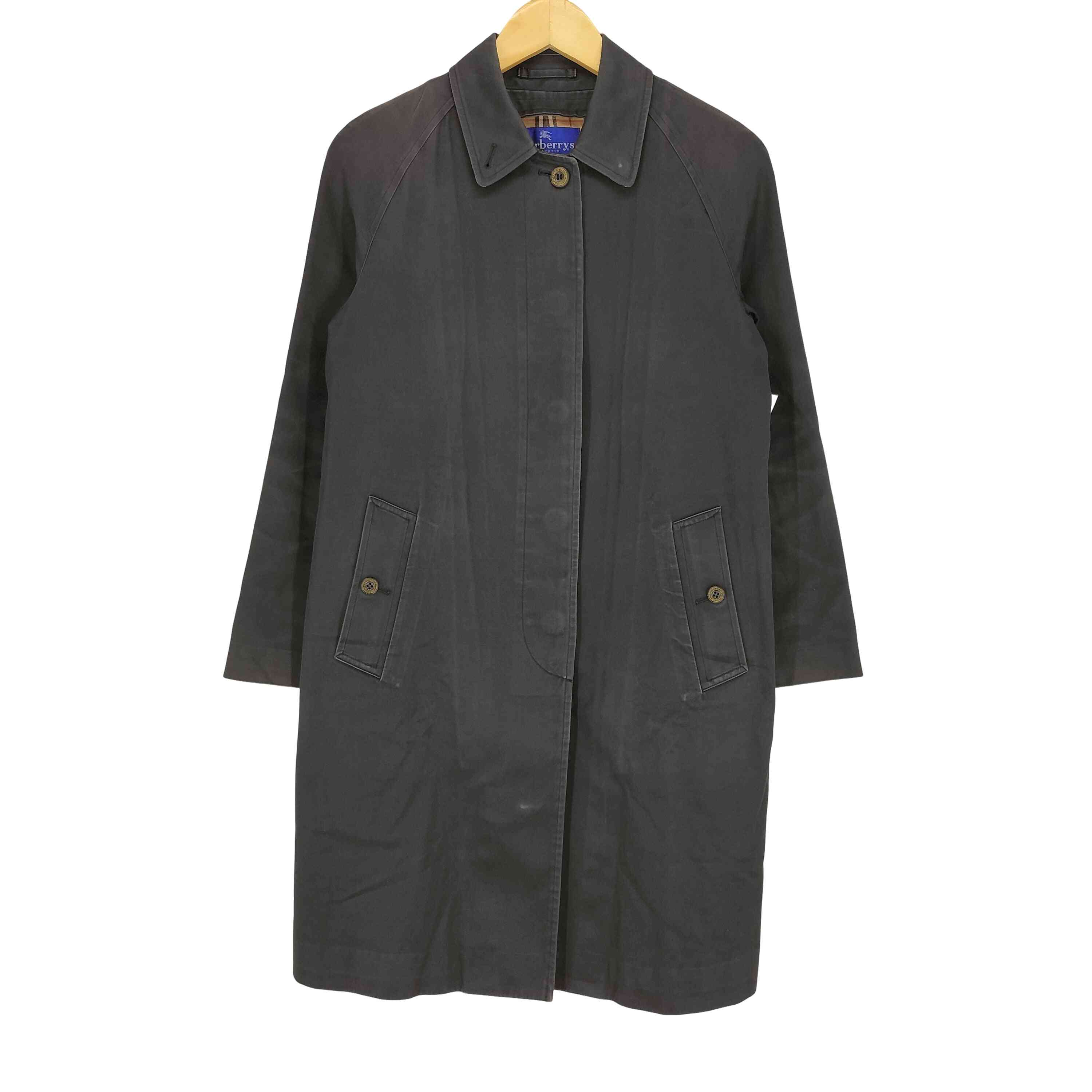 【中古】バーバリーブルーレーベル BURBERRY BLUE LABEL 裏地ノバチェックステンカラーコート レディース  38