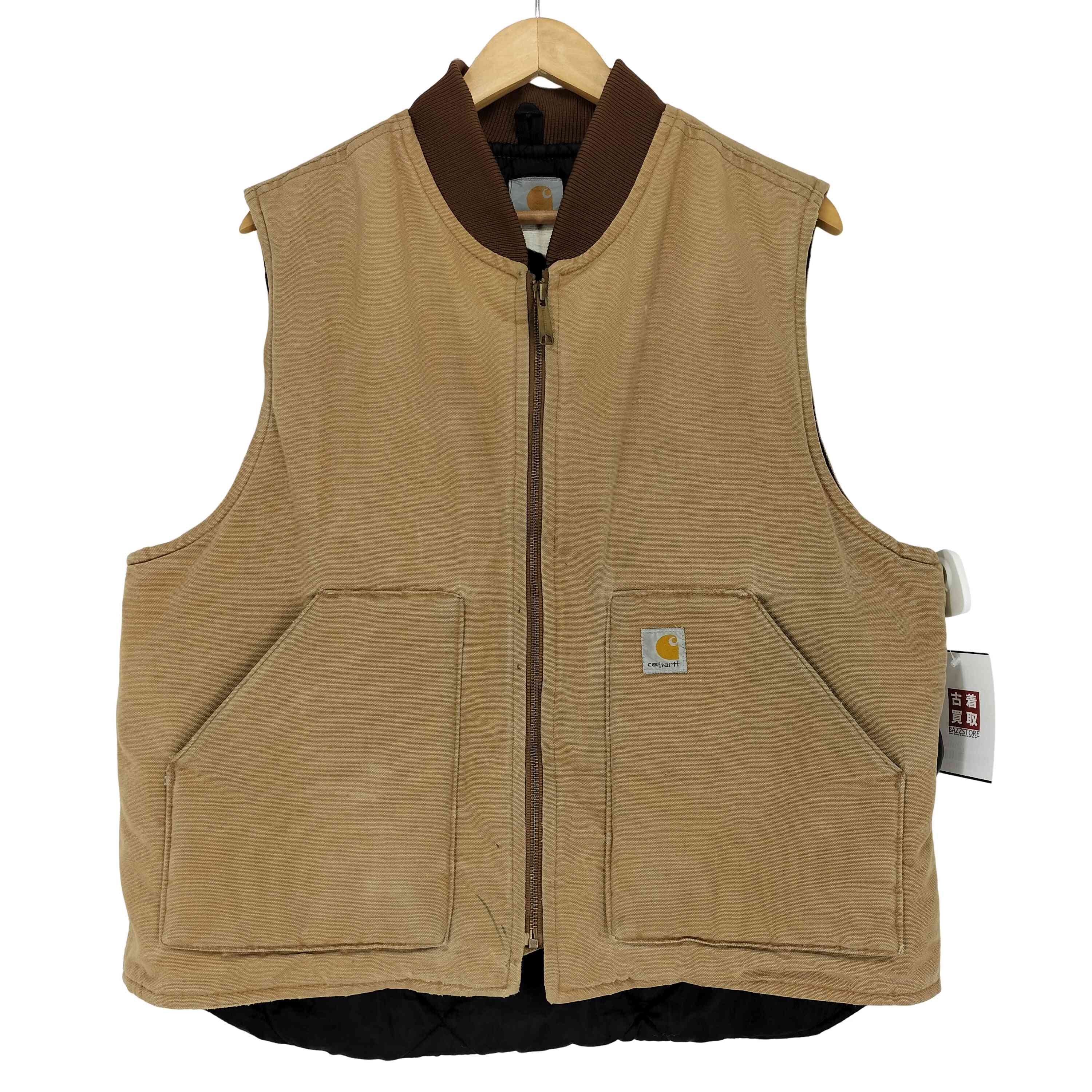 【中古】鉄道車両ハート型 Carhartt 00S MADE IN MEXICO CARHARTT DUCK VEST ARCTIC QUILT LINED  メンズ  L
