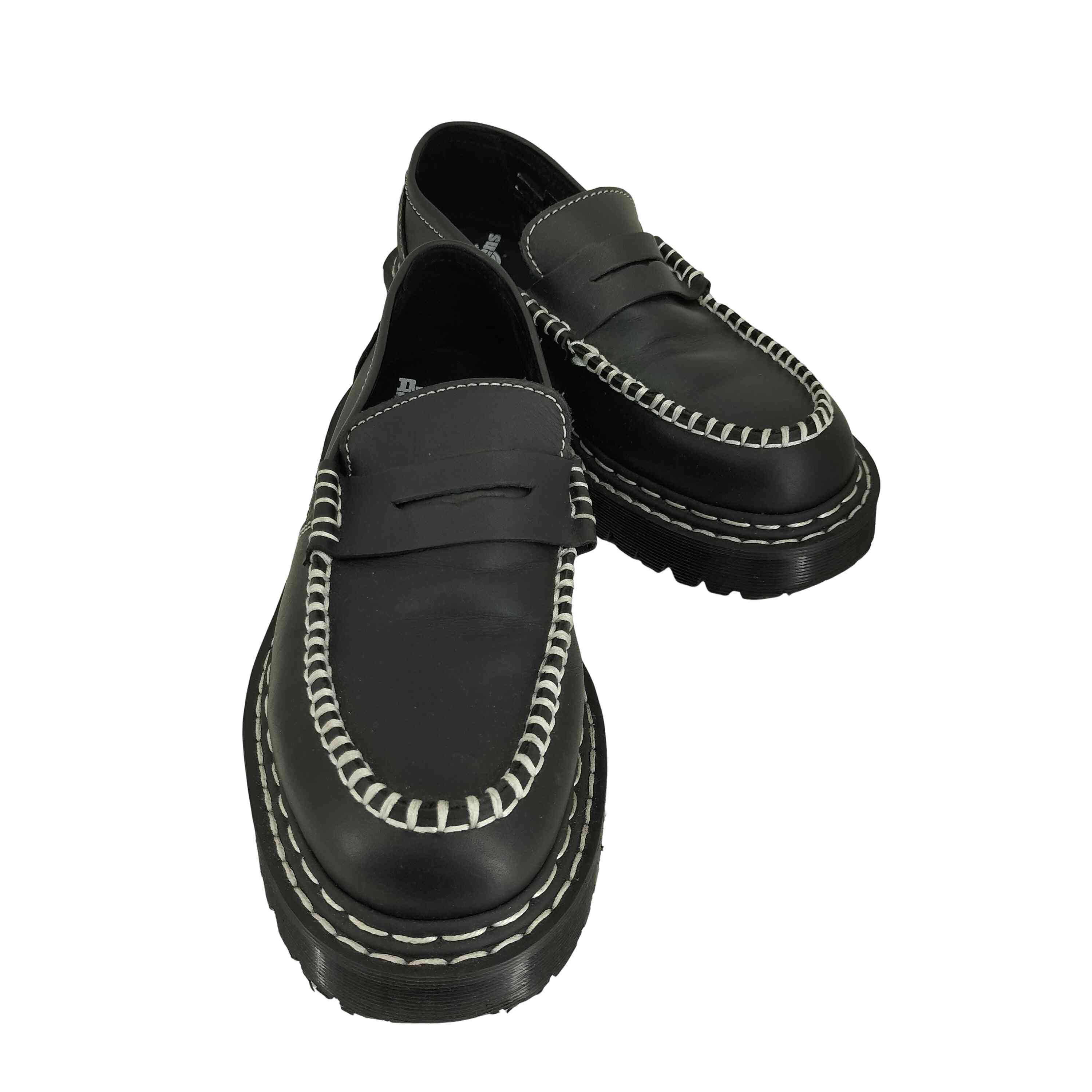 【中古】ドクターマーチン Dr.Martens PENTON BEX ホワイトダブルステッチ ローファー メンズ EUR:41 |BAZZSTORE ブランド古着バズストア