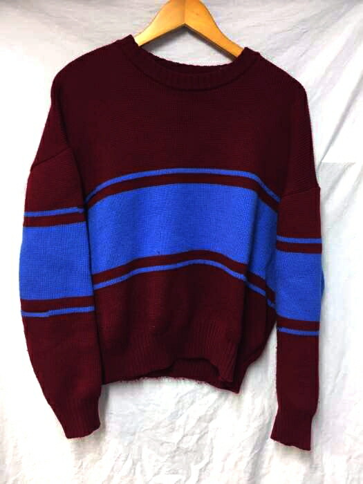 Name ネーム ニット セーター メンズ 赤系 青系 Jpn 2 日本サイズ M L 相当 19aw Broken Striped Knit 中古 ブランド古着バズストアbazzstore Fmcholollan Org Mx