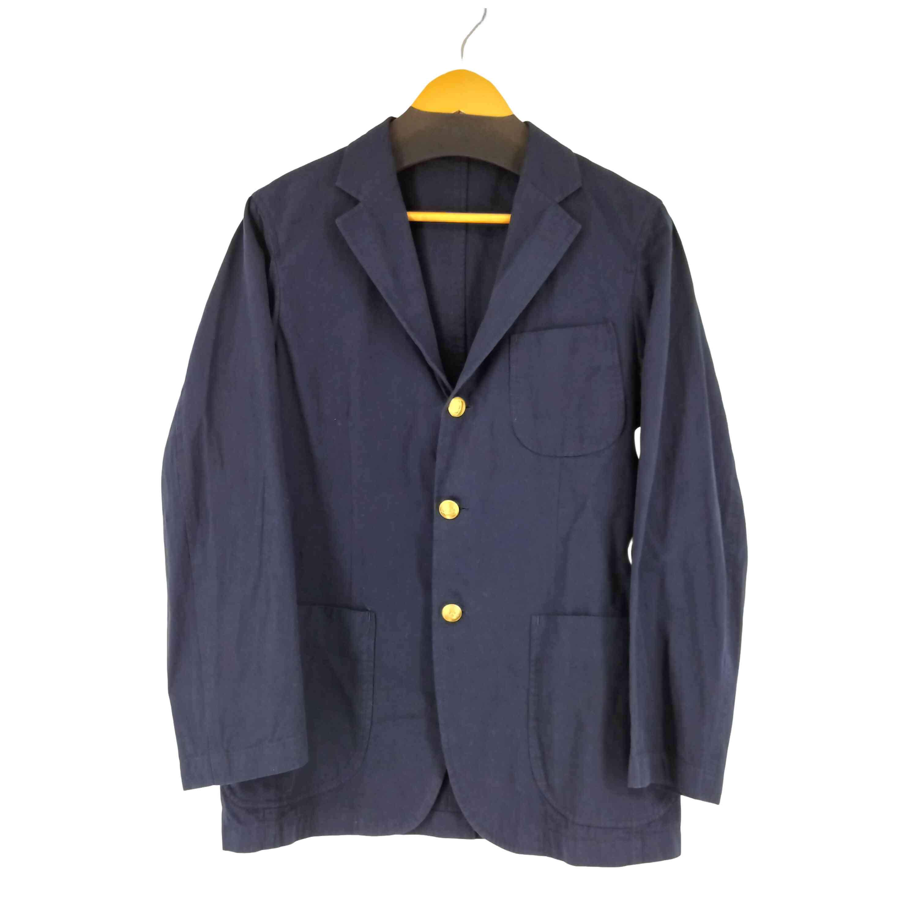 【中古】ユーズドフルギ USED古着 {{D.C.WHITE}} COTTON LINEN NAVY BLAZER メンズ JPN：44