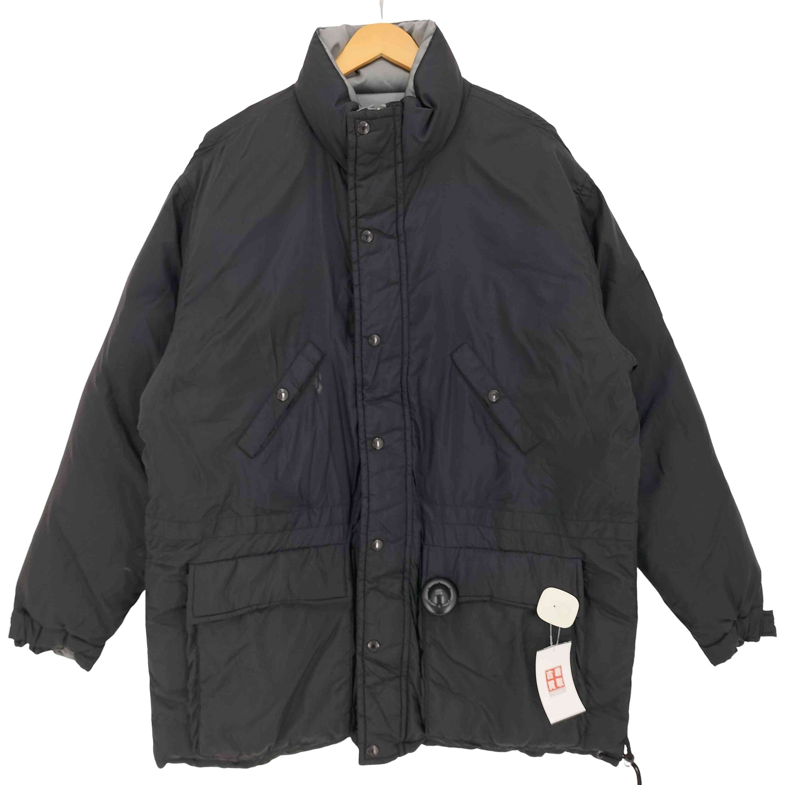 【中古】ポロスポーツラルフローレン POLO SPORT RALPH LAUREN 90-00s 袖ロゴワッペン マルチポケット オーバーサイズ リバーシブル ダウンジャケット 裾ドローコード メンズ import：L