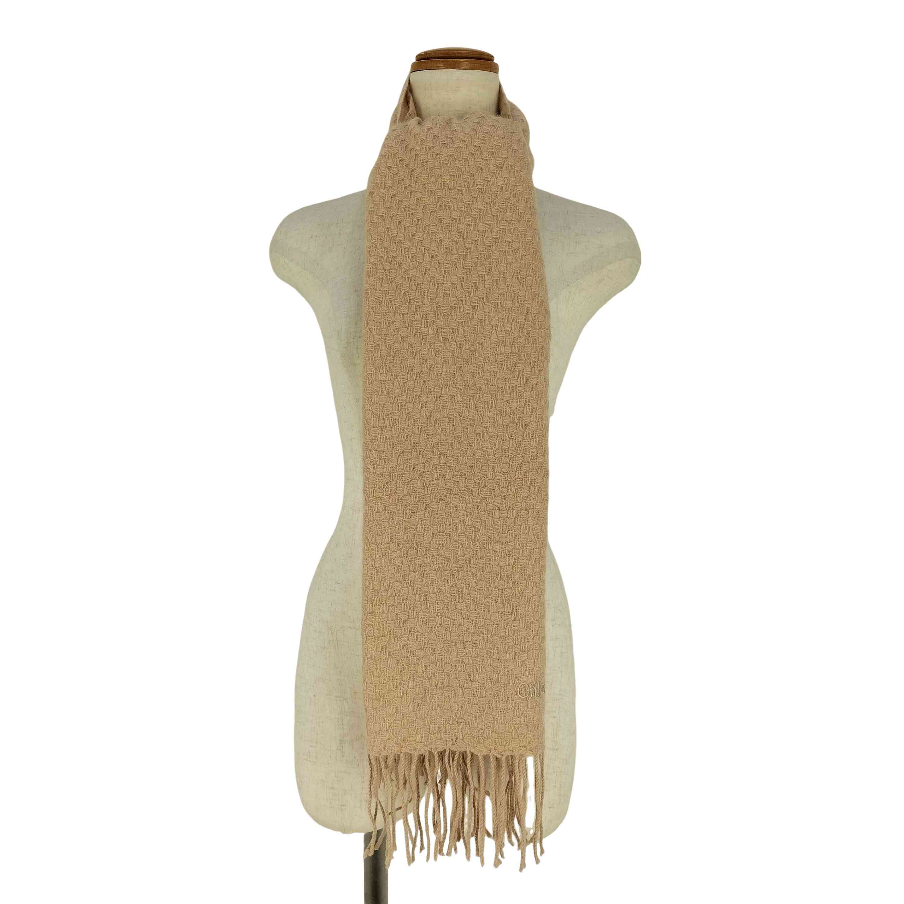 9 クロエ　Chloe　マフラー　大判　ピンク Chloe - chloe クロエ カシミヤマフラー ピンクの通販 by nanashop