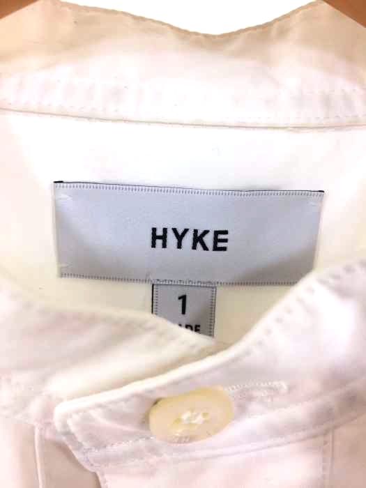 受注生産品 Hyke ハイク 18ss スタンドカラー 半袖シャツワンピース サイズ 1 シャツワンピース 正規品正規販売店 ban Pk