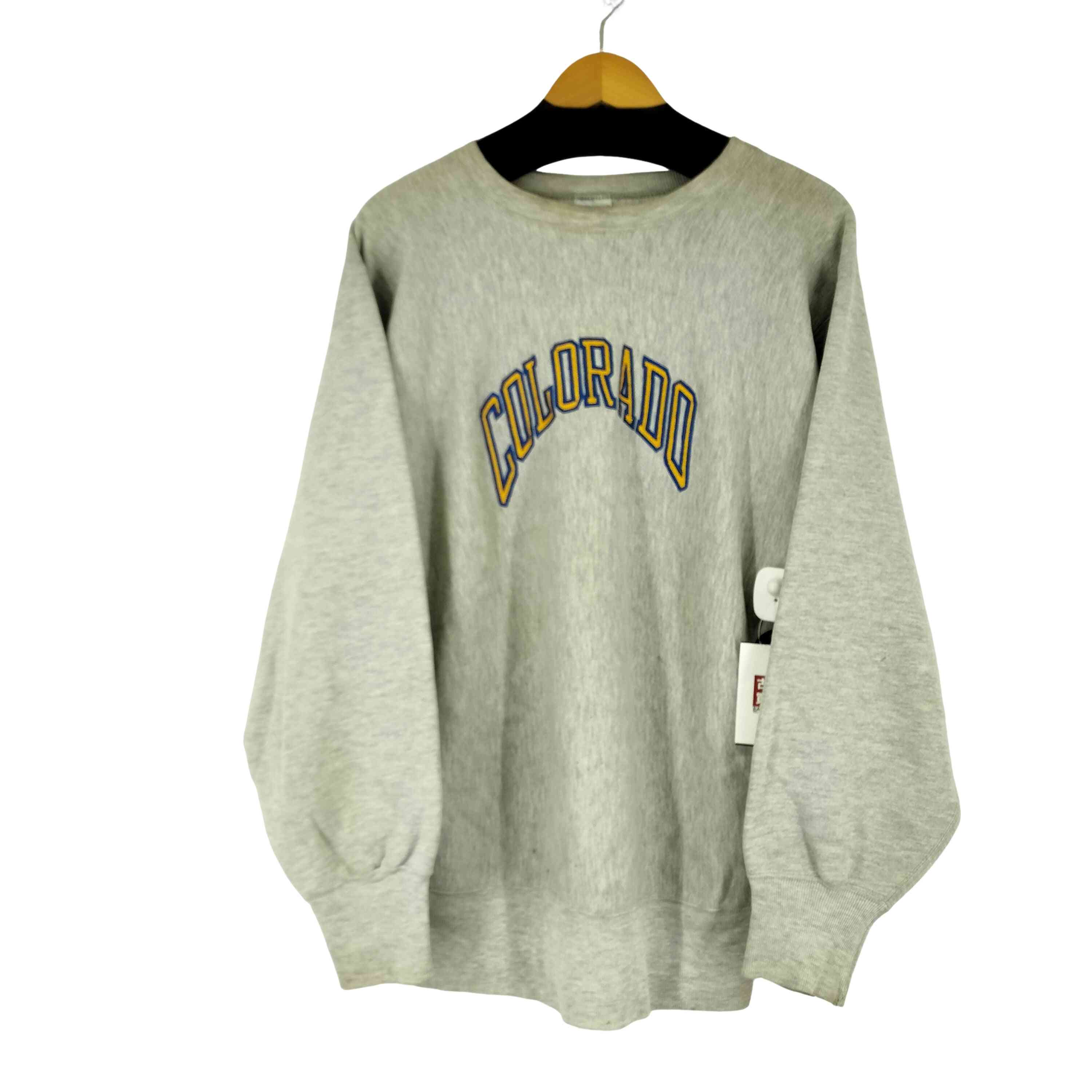 【中古】はやりっ子 Champion 90S 向こう正面刺しゅう リバースウィーブスウェット メンズ import：XL