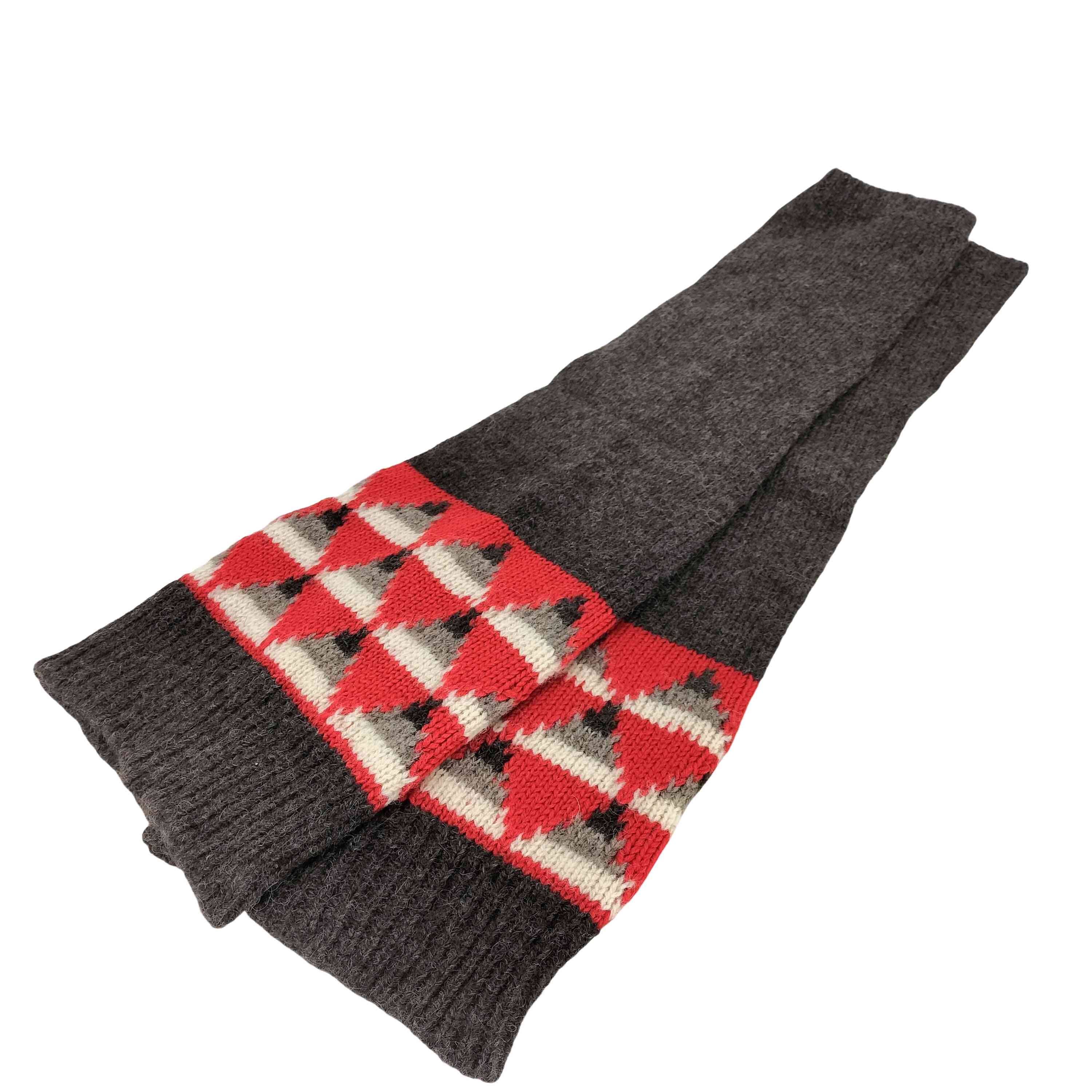 【中古】イッセイミヤケ ISSEY MIYAKE 70-80s オールスタイルタグ アーガイル柄 ニットアームウォーマー レディース 表記無