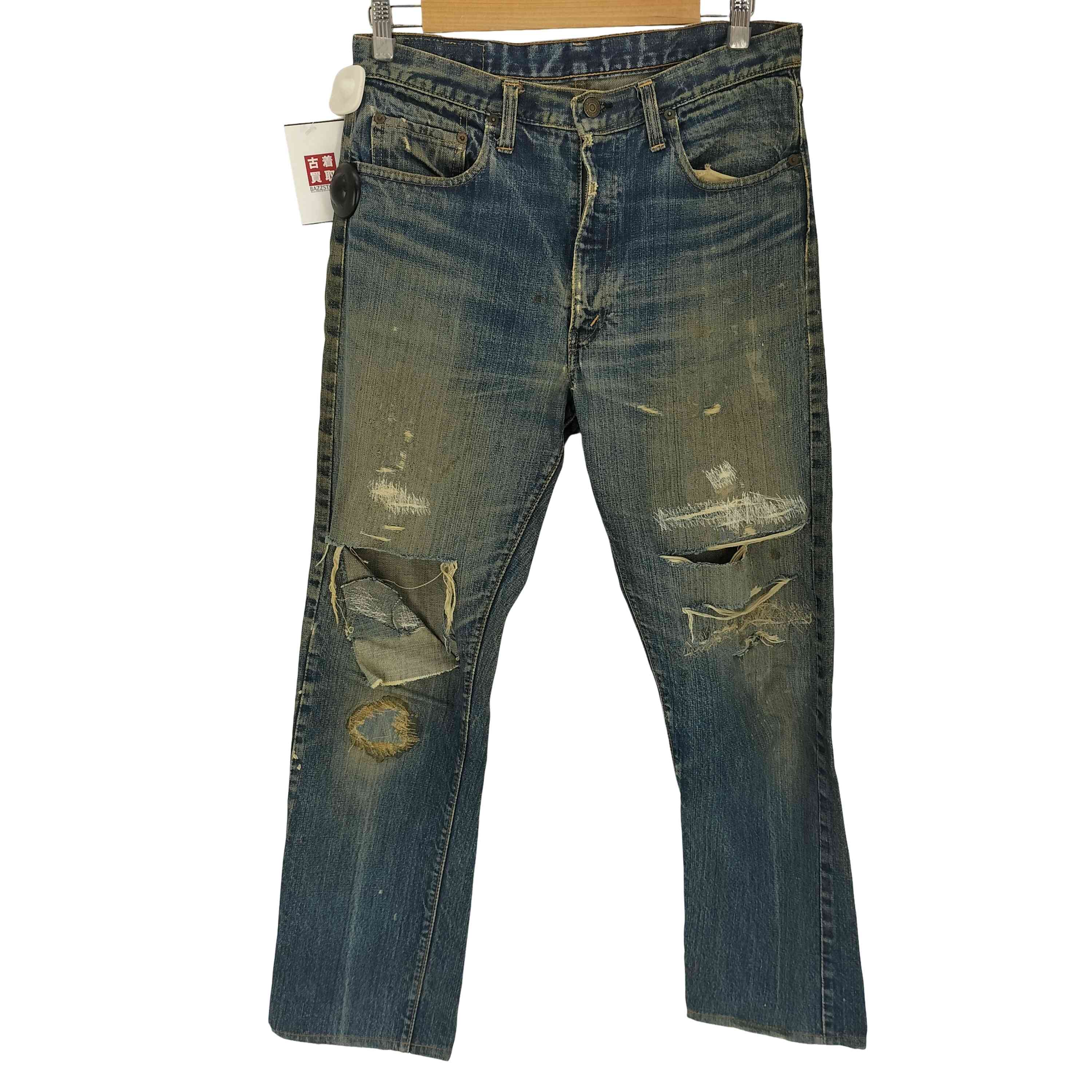 【中古】リーバイス Levis 60-70S 505 BIG E 42TALON 並行ステッチ ポケット裏シングル 脇割 不均等V デニムパンツ メンズ 表記無