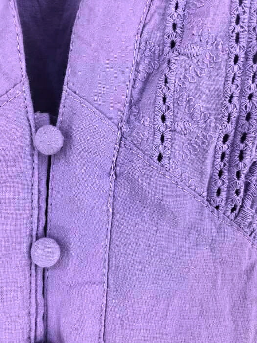 Ameri アメリ シフォンワンピース レディース 紫系 リユース バズストア Medi Ameri Crumple Cotton Lace Dress レース切替ドレスワンピース 中古 ブランド古着バズストアbazzstore 2906 Bazzstore ブランド古着バズストアアメリ Ameri シフォンワンピース