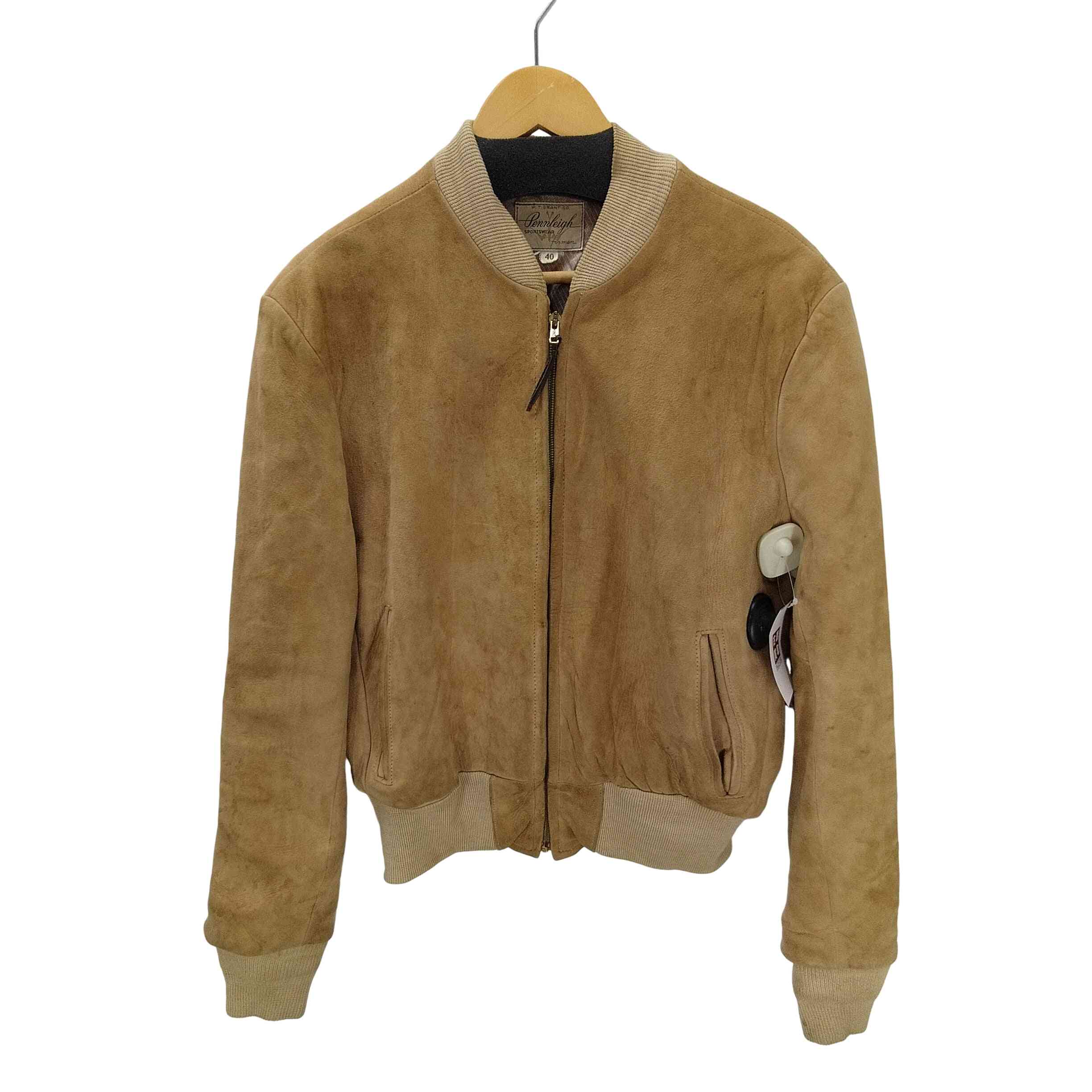 【中古】ユーズドフルギ USED古着 60S Pennleigh CLARK CORTS ジップ スウェードレザー ジップアップ ブルゾン ジャケット メンズ 40|BAZZSTORE ブランド古着バズストア