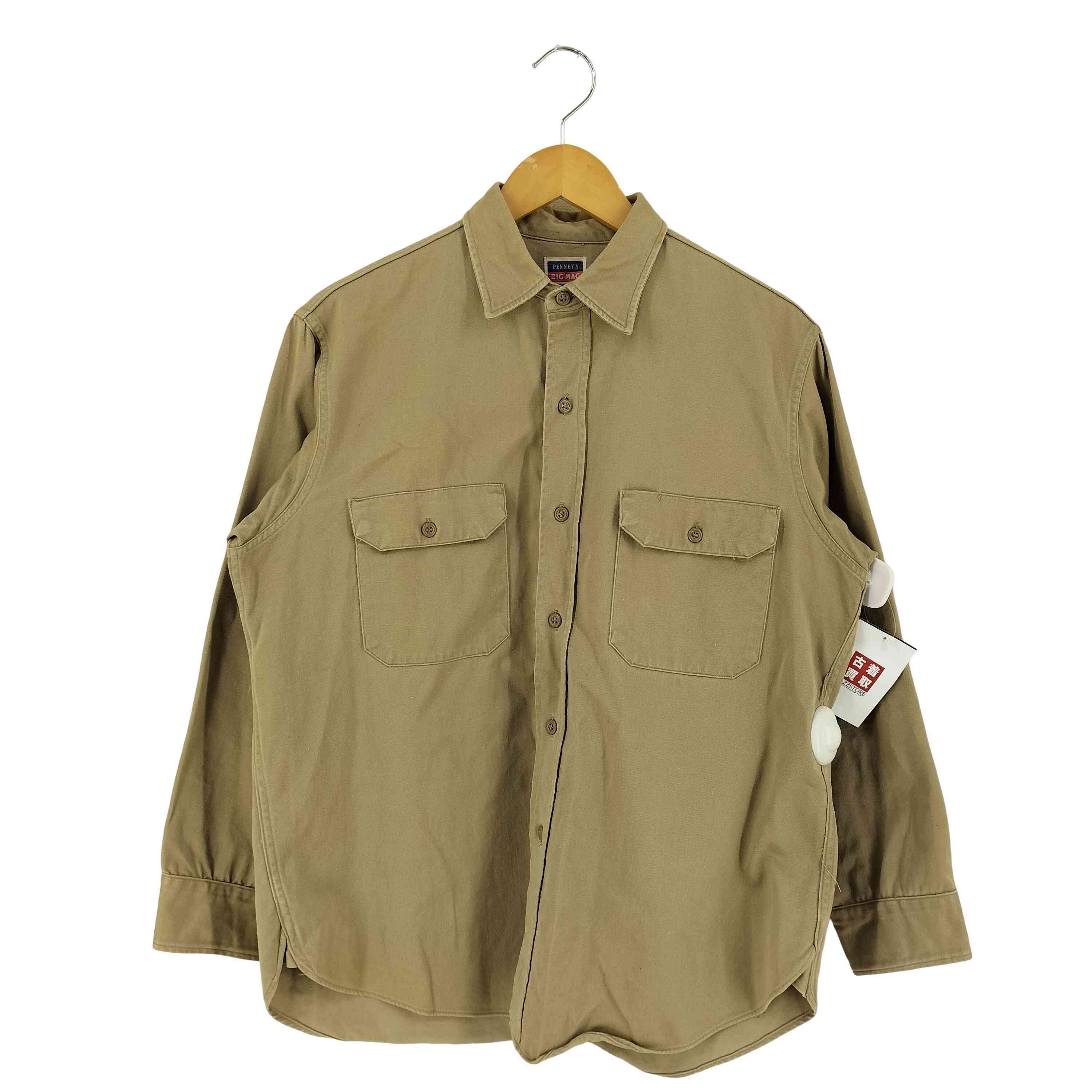 【中古】ビッグマック BIG MAC 50S マチ付き ワークシャツ メンズ 表記無