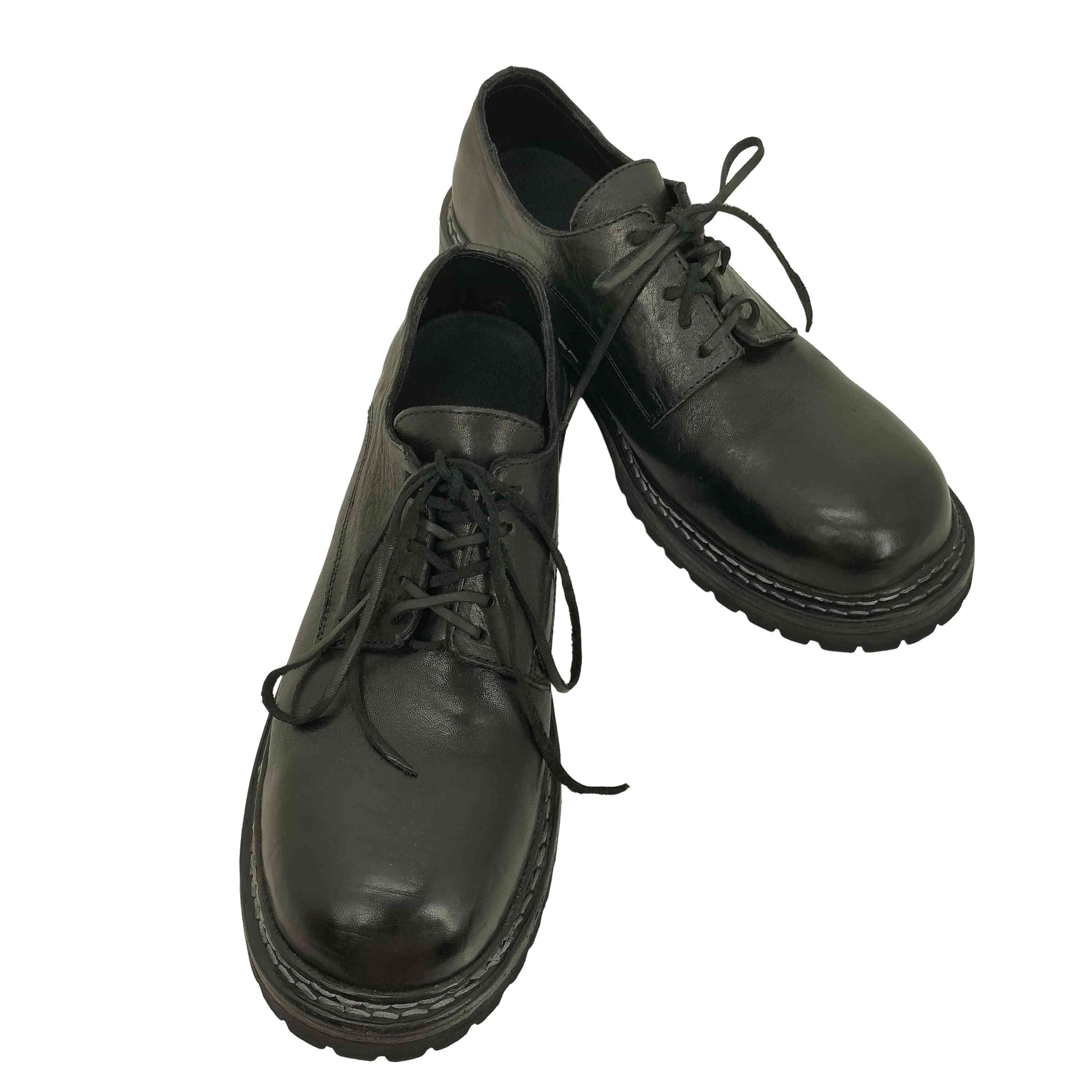 【中古】ユーズドフルギ USED古着 {{GUIDI}} グイディ LACED BIG DADDY SHOES HORSE FULL GRAIN イタリア製 レザー ダービー シューズ vibram ソール メンズ EUR：43 ｜BAZZSTORE ブランド古着バズストア