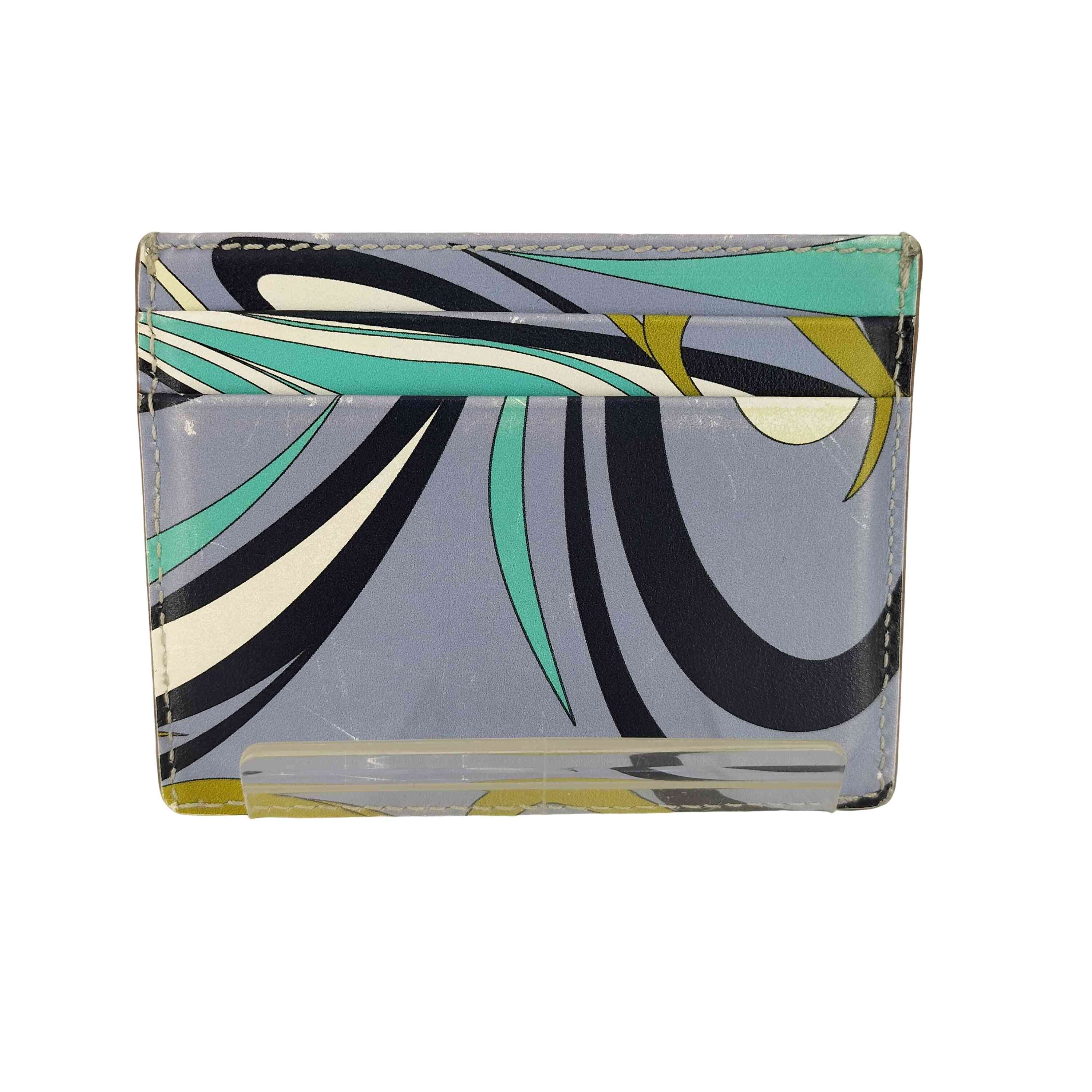 楽天市場】エミリオプッチ カードケース ブラウンxマルチカラー レザー